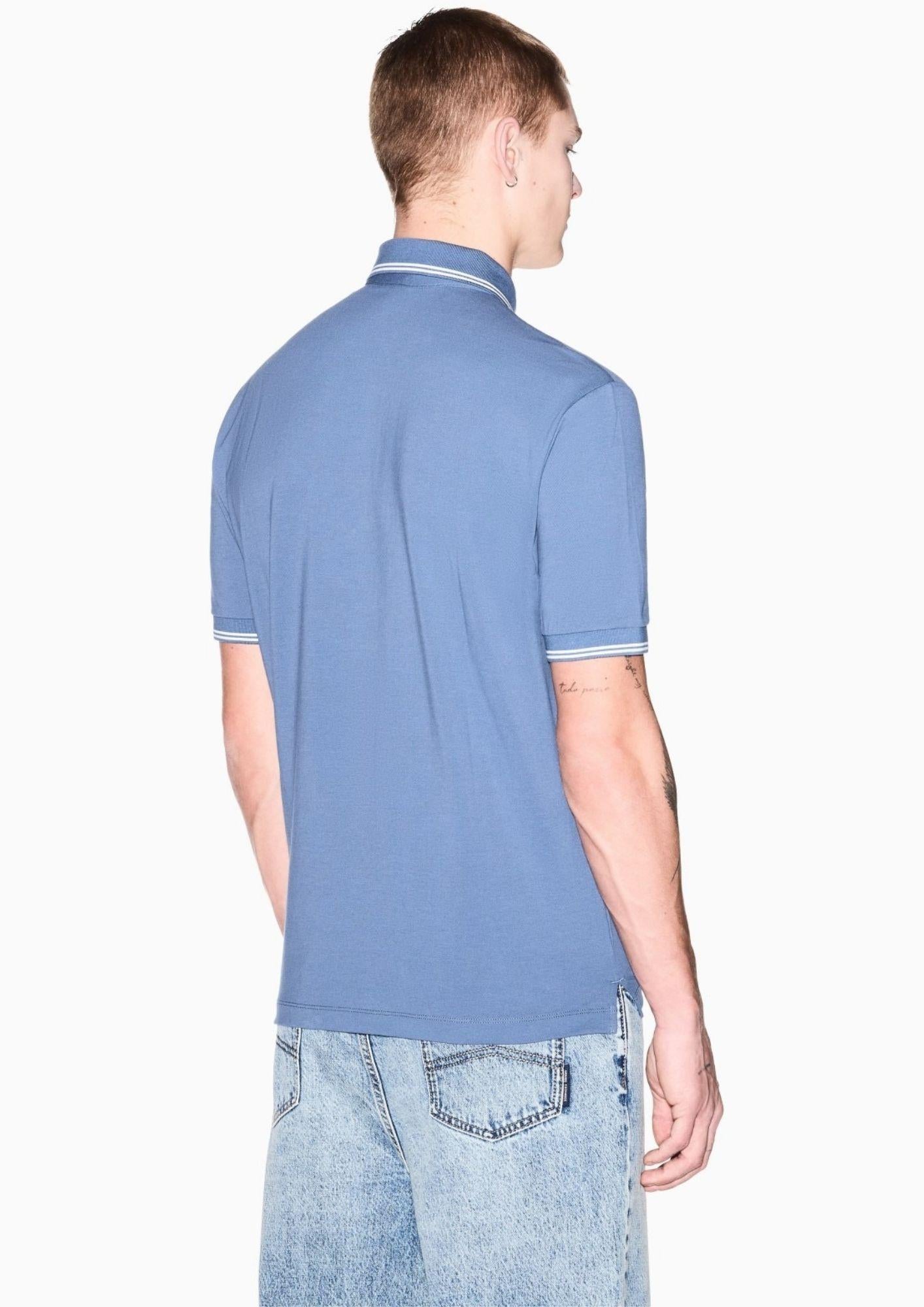 Armani Exchange Polo Uomo Blu Cina XM001287 AF17321 U9302 ARMANI EXCHANGE