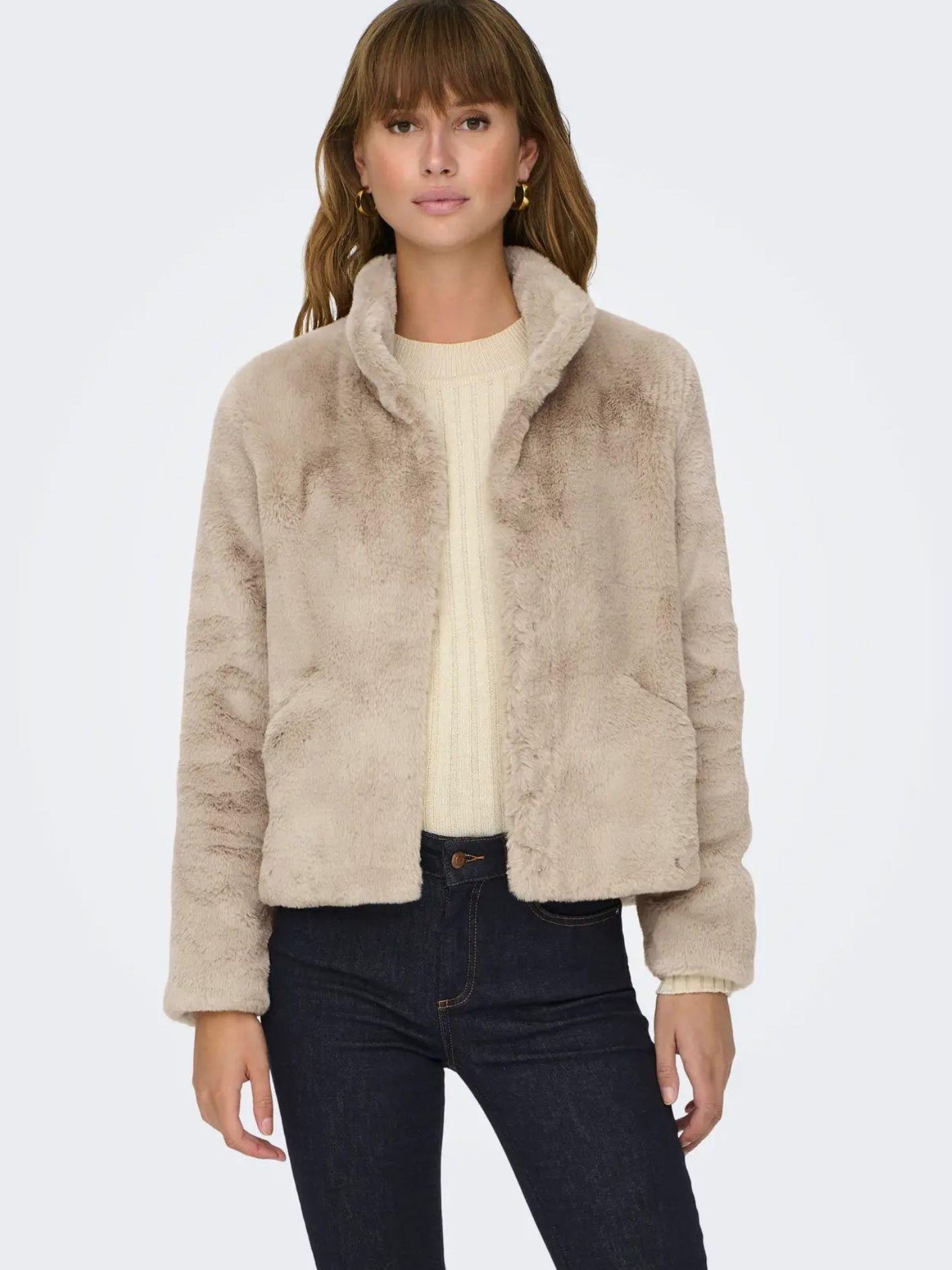 Only Giacca Invernale Donna Newvida Beige 15295423 Humus ONLY