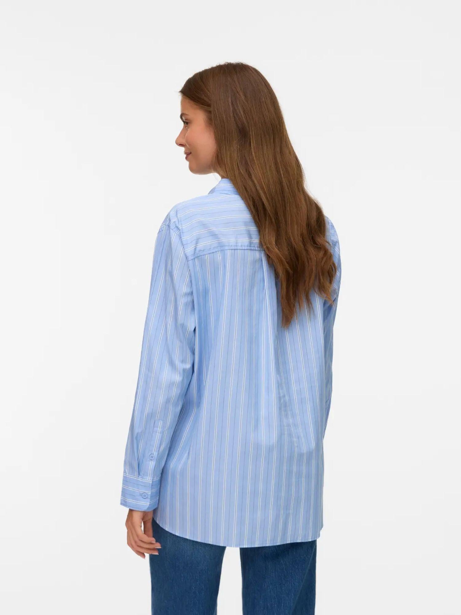Vero Moda Camicia Donna Hydrangea Ella Snow White Black Vmelina 10336329 Hydrangea Ella VERO MODA