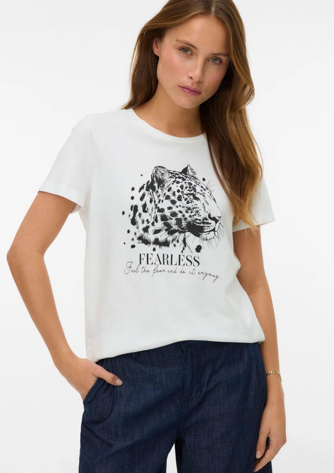 10341639 Snow White PRINT WITH BLACK VERO MODA