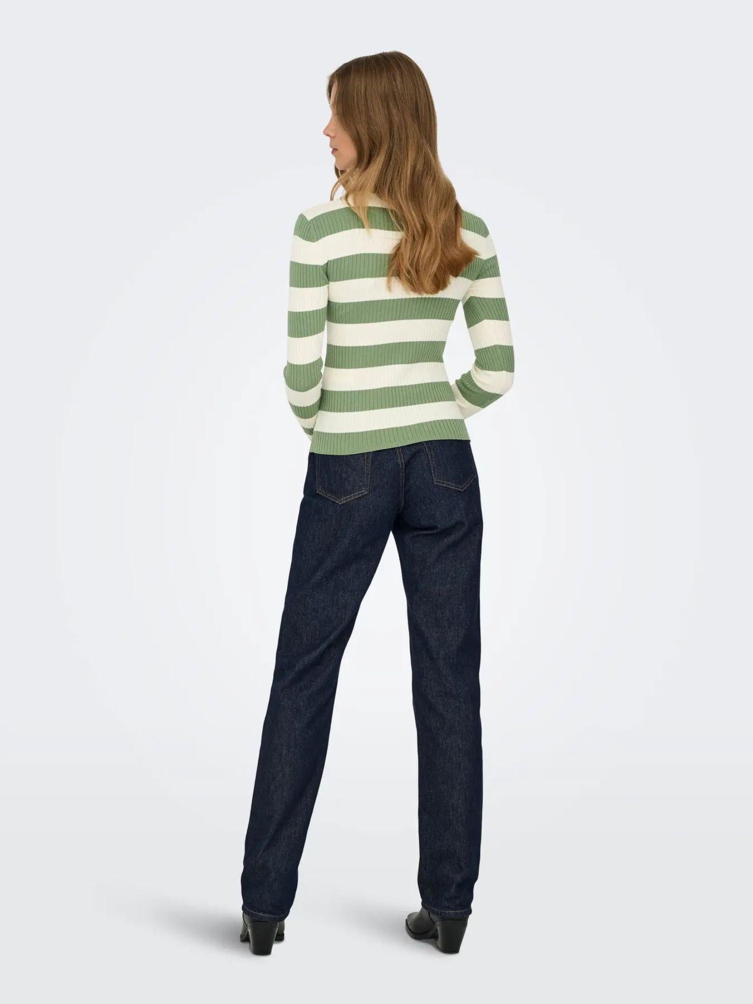 Jacqueline De Yong Maglia Donna Hedge Green Jdyplum 15277223 Hedge Green W EGGNOG JACQUELINE DE YONG