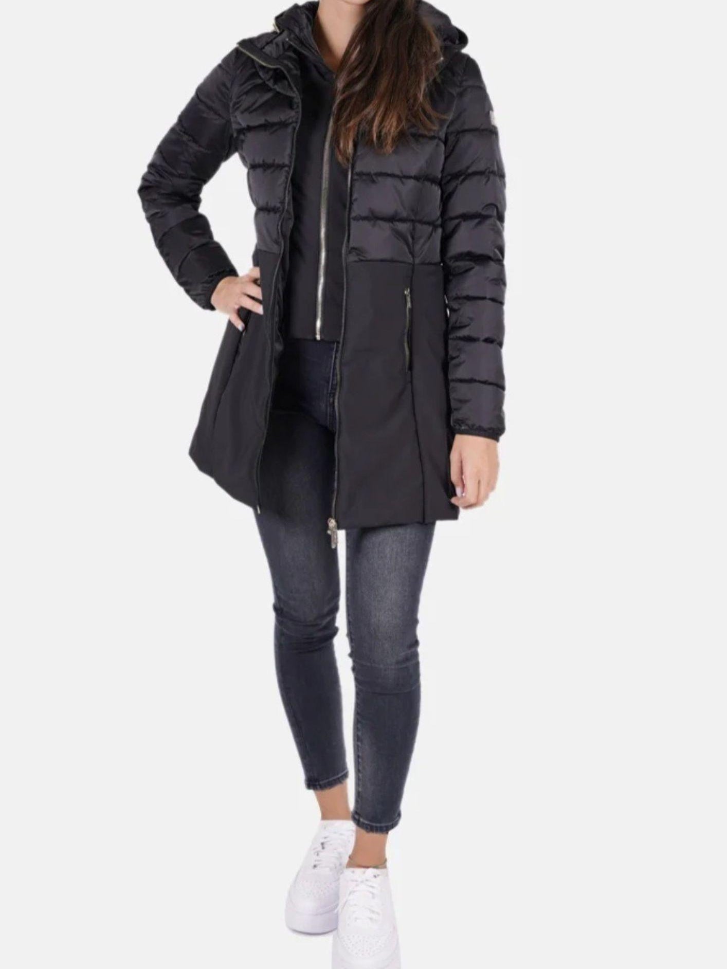 Yes Zee Cappotto Invernale Donna Nero O003 M800 0801 YES ZEE