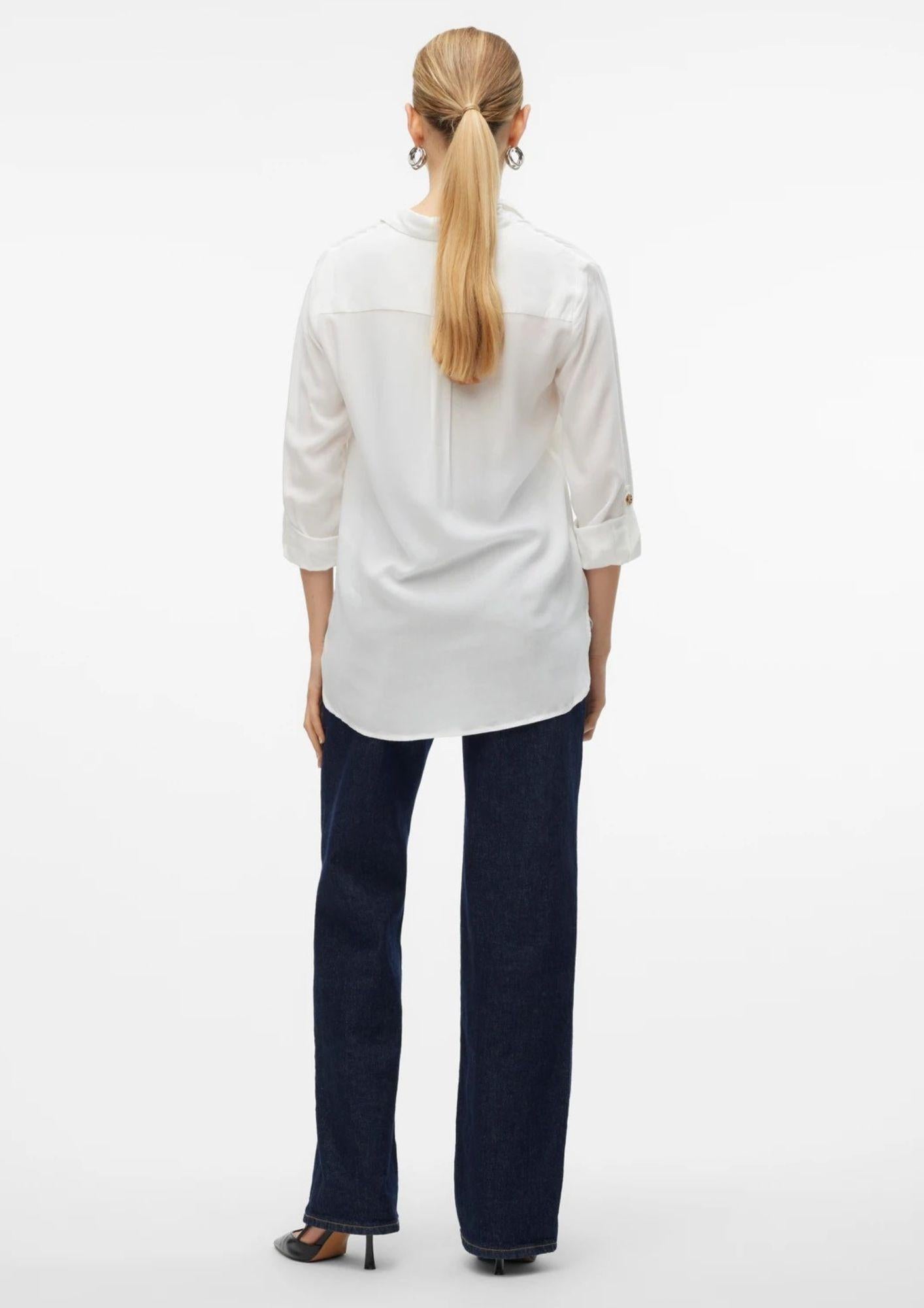 Vero Moda Camicia Donna Bumpy Bianca 10275283 Snow White VERO MODA
