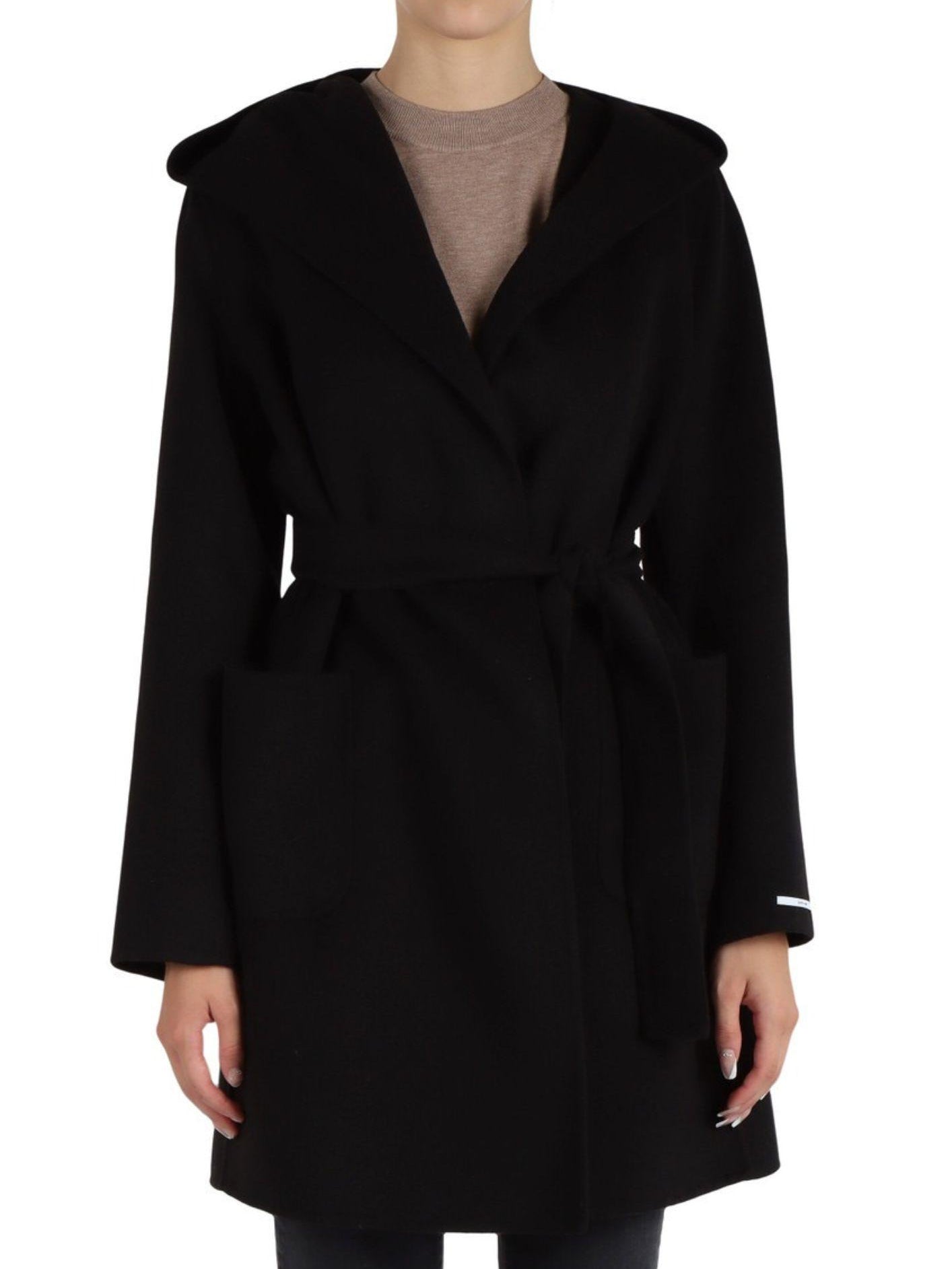 Emme Marella Cappotto Donna Oblato Nero 2525016011200 008 EMME MARELLA