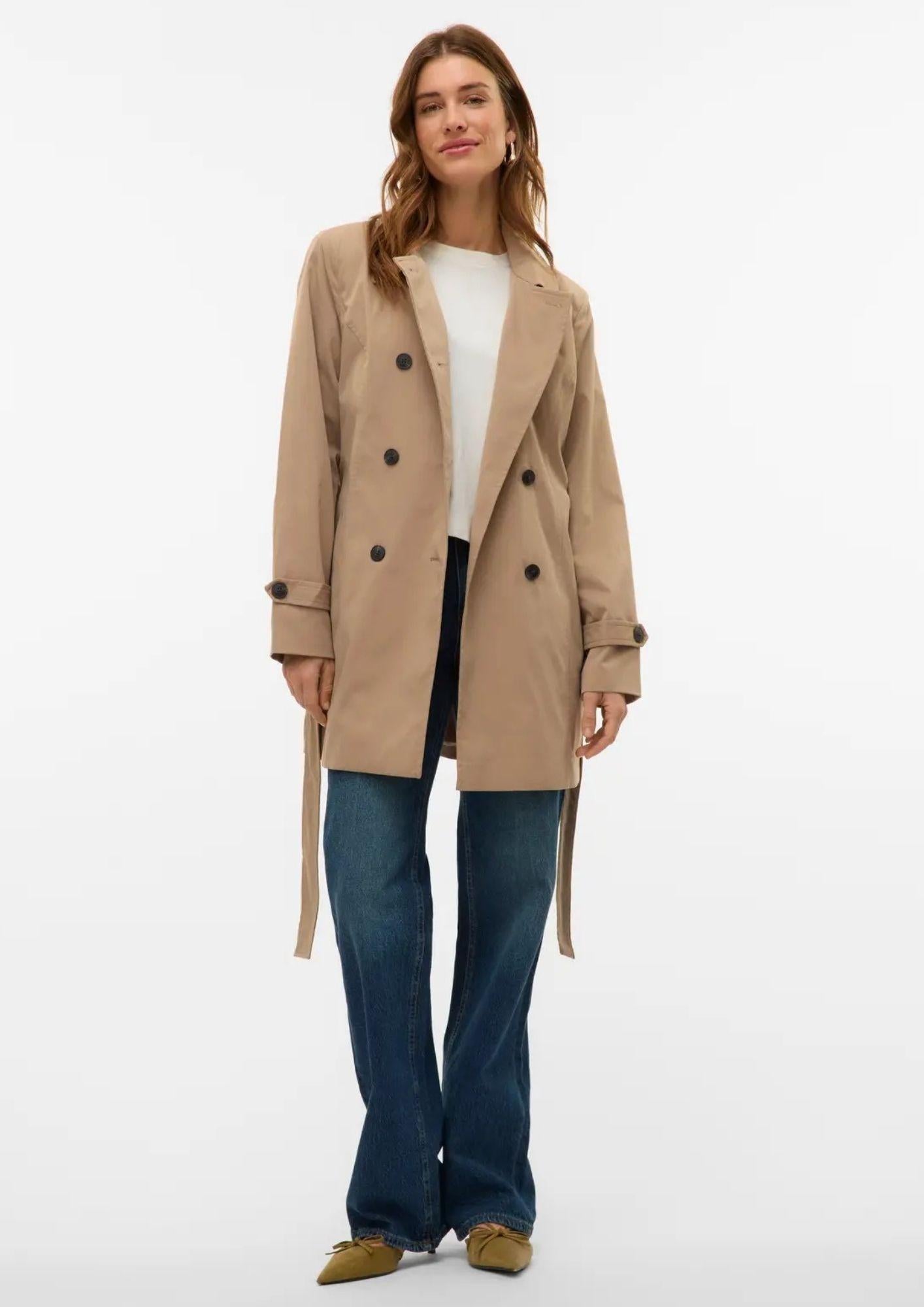 Vero Moda Trench Donna Chelsea Marrone 10329343 Silver Mink VERO MODA