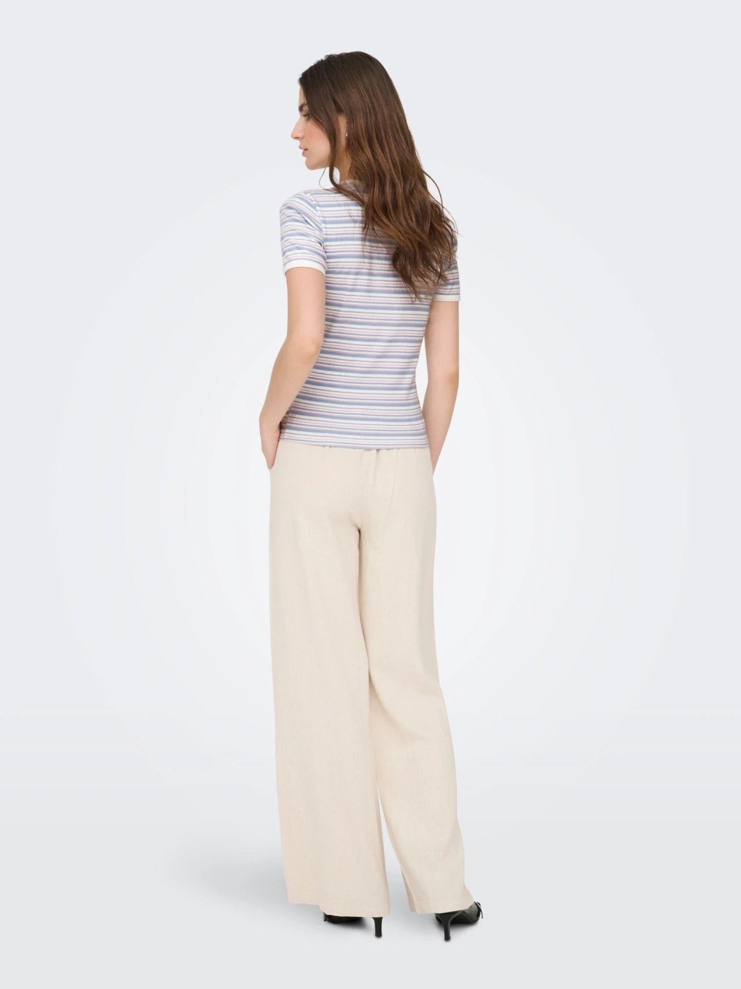 Jacqueline De Yong T-Shirt Donna Cashmere Blue Jdylada 15363219 Cashmere Blue MIX JACQUELINE DE YONG