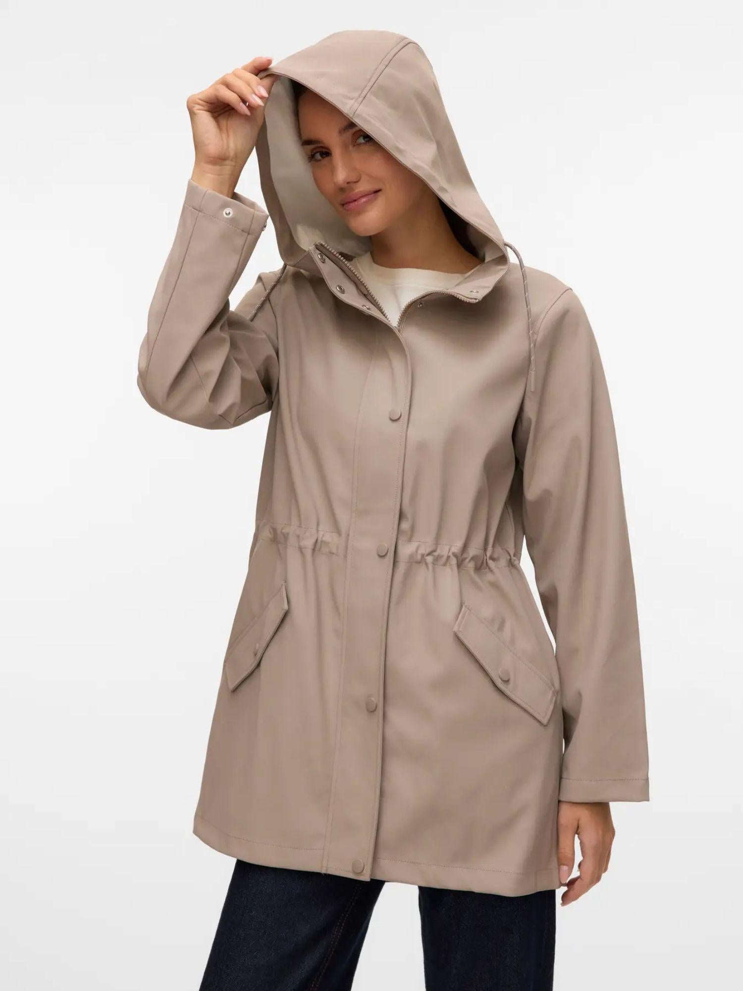 Vero Moda Giacca Donna Impermeabile Grey Peat VMMalou 10266982 Moon Rock VERO MODA