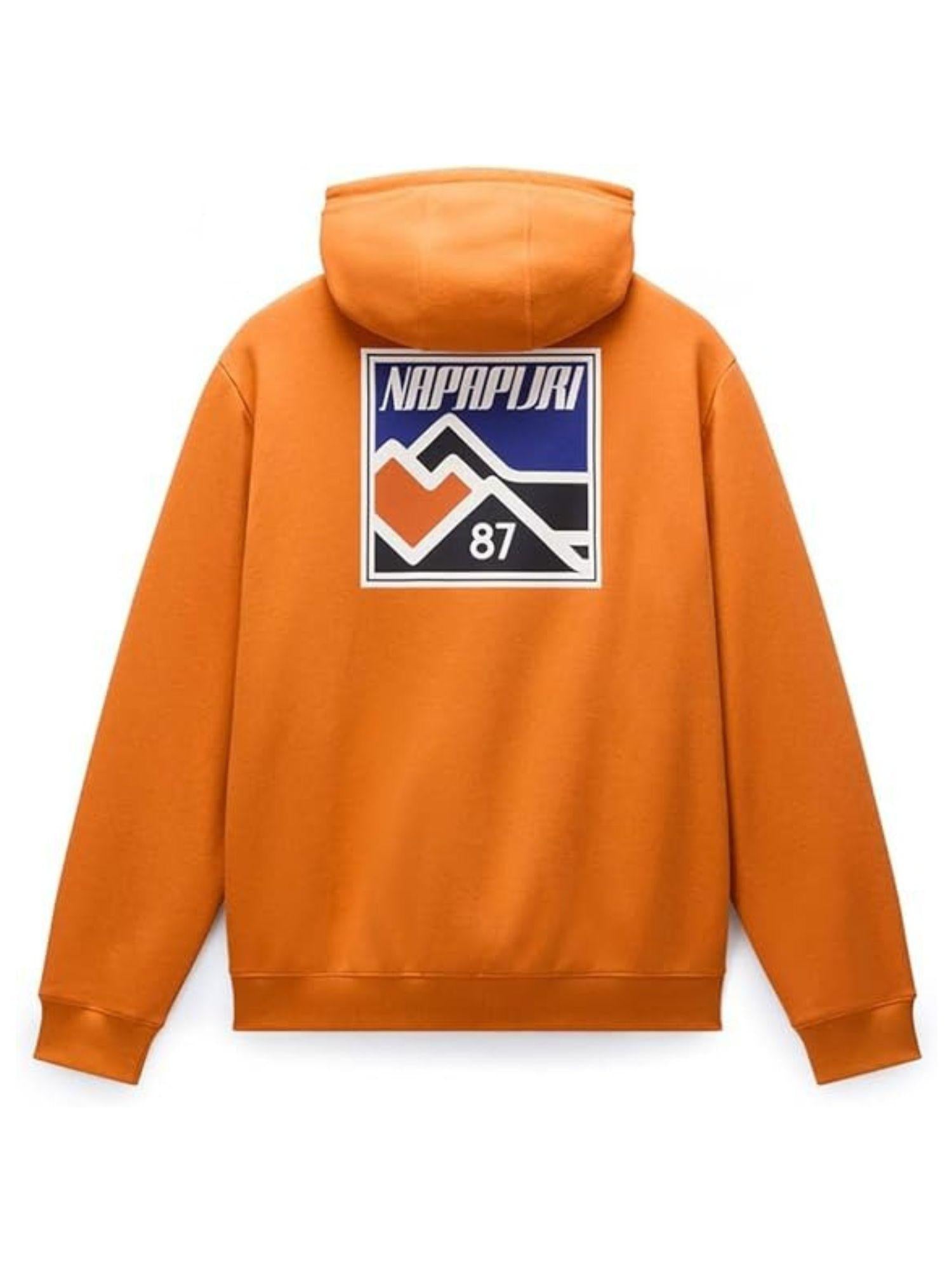 Napapijri Felpa Uomo con Cappuccio Guide Arancione Zucca NP0A88V4 A68 NAPAPIJRI