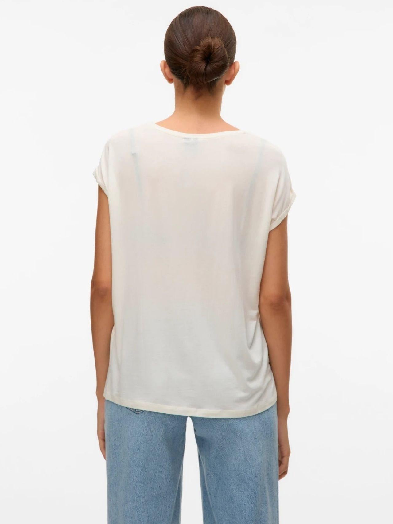 Vero Moda T-Shirt Donna Ava Bianca 10284468 Snow White VERO MODA