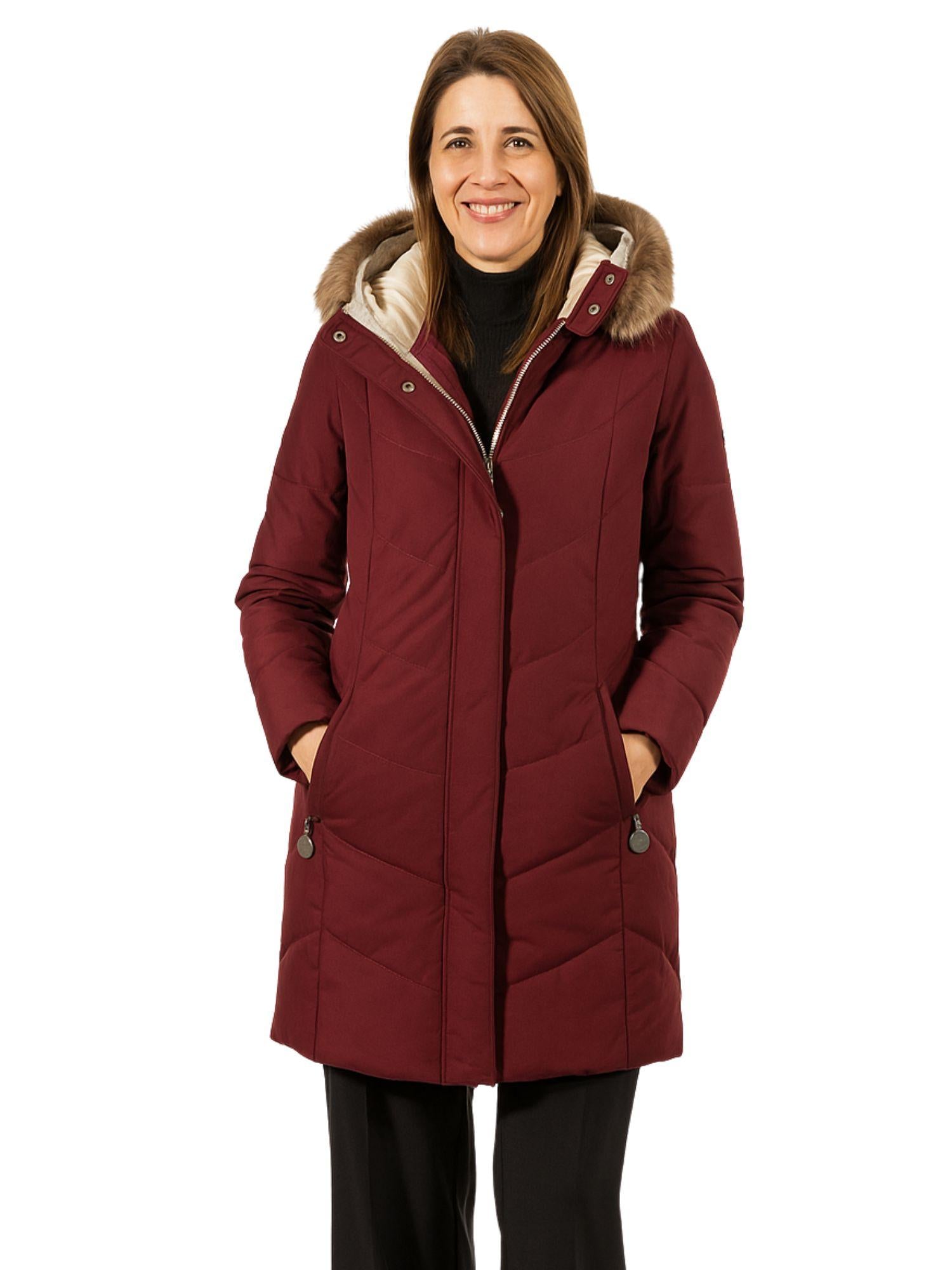 Satinette Giacca Invernale Donna Bordeaux 003 AGATA 21 SATINETTE