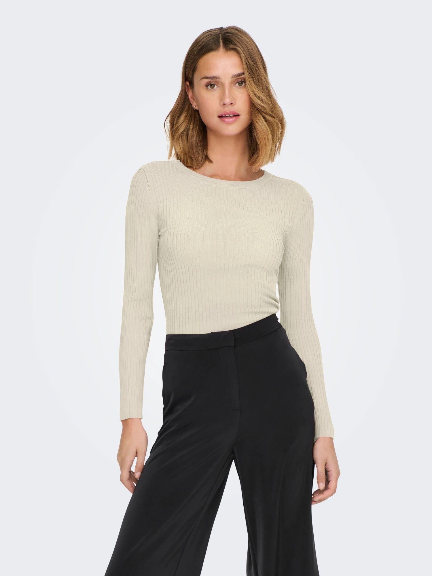Jacqueline De Yong Maglione Donna Plum Bianco Eggnog 15277223 Eggnog JACQUELINE DE YONG