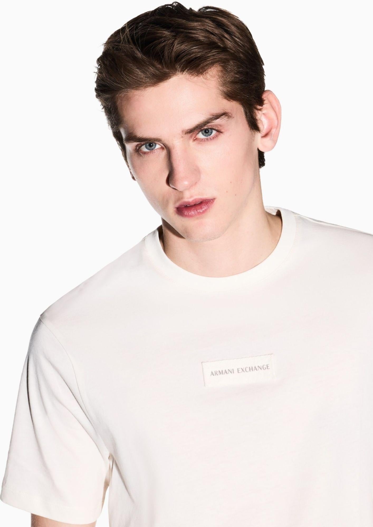 Armani Exchange T-Shirt Uomo Bianco Crema XM002471 AF10356 U1074 ARMANI EXCHANGE