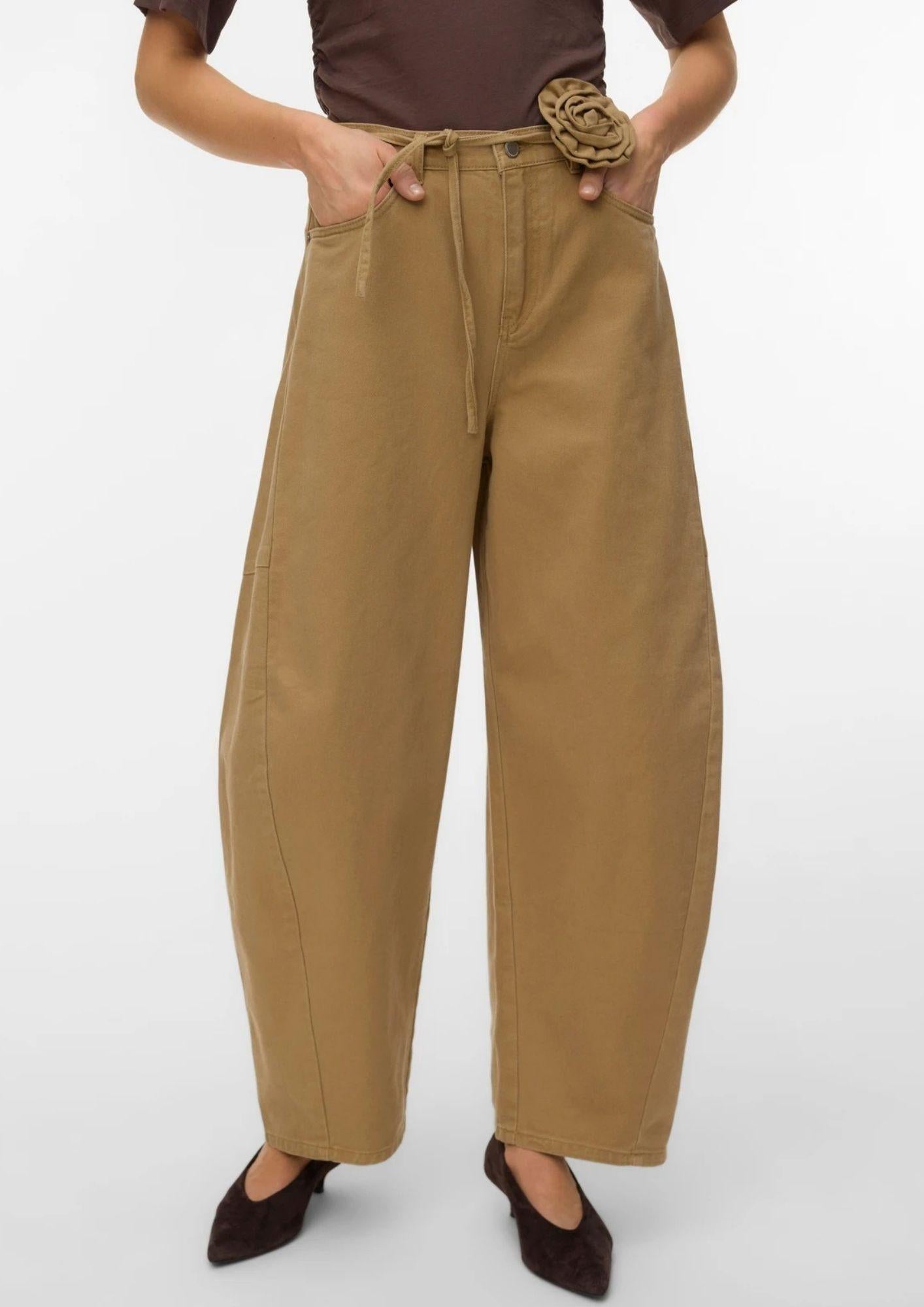 Vero Moda Jeans Donna Kaitlin Marrone Kelp 10343028 Kelp VERO MODA