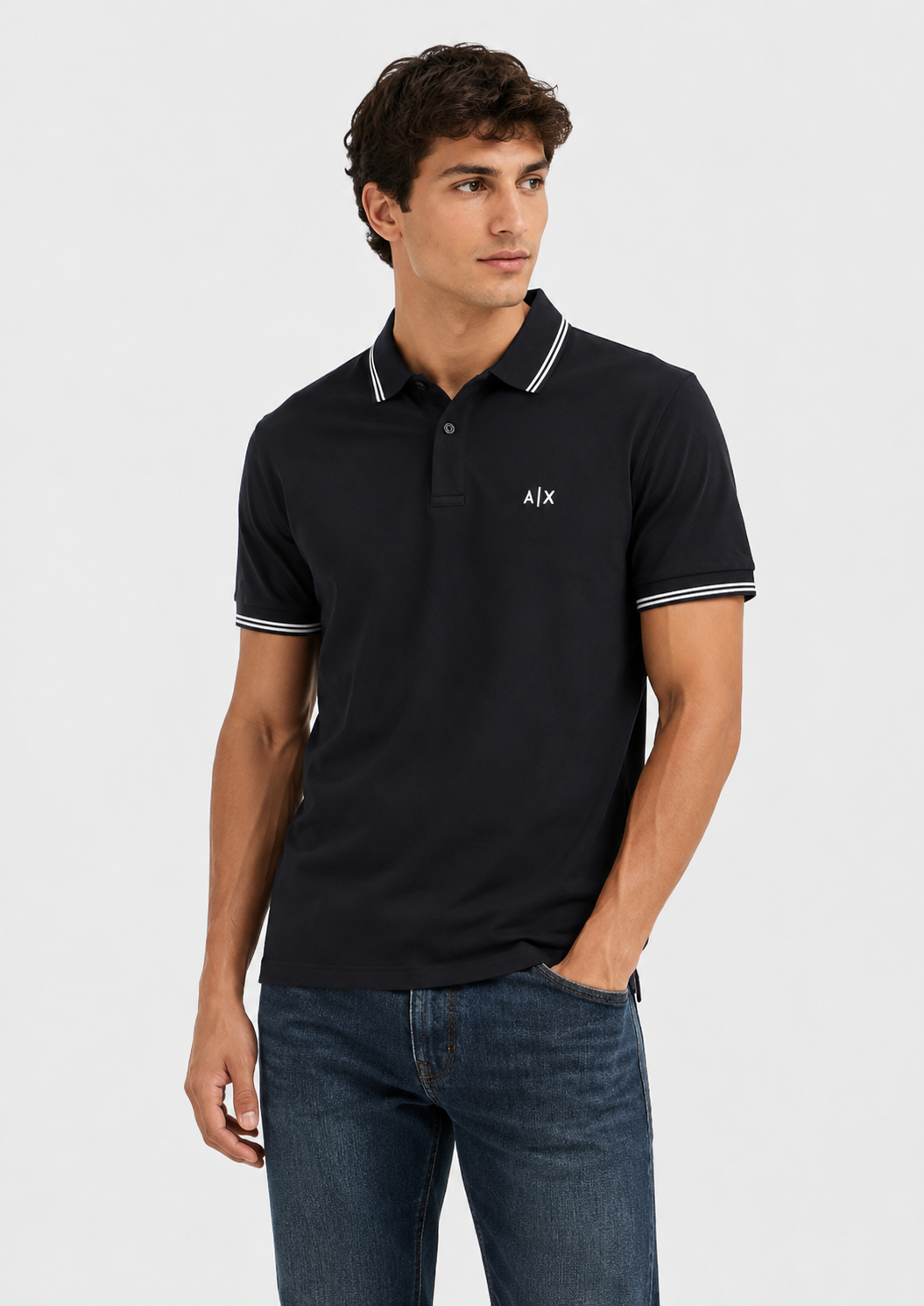 Armani Exchange Polo Uomo Blu Navy XM001287 AF17321 UB101 ARMANI EXCHANGE