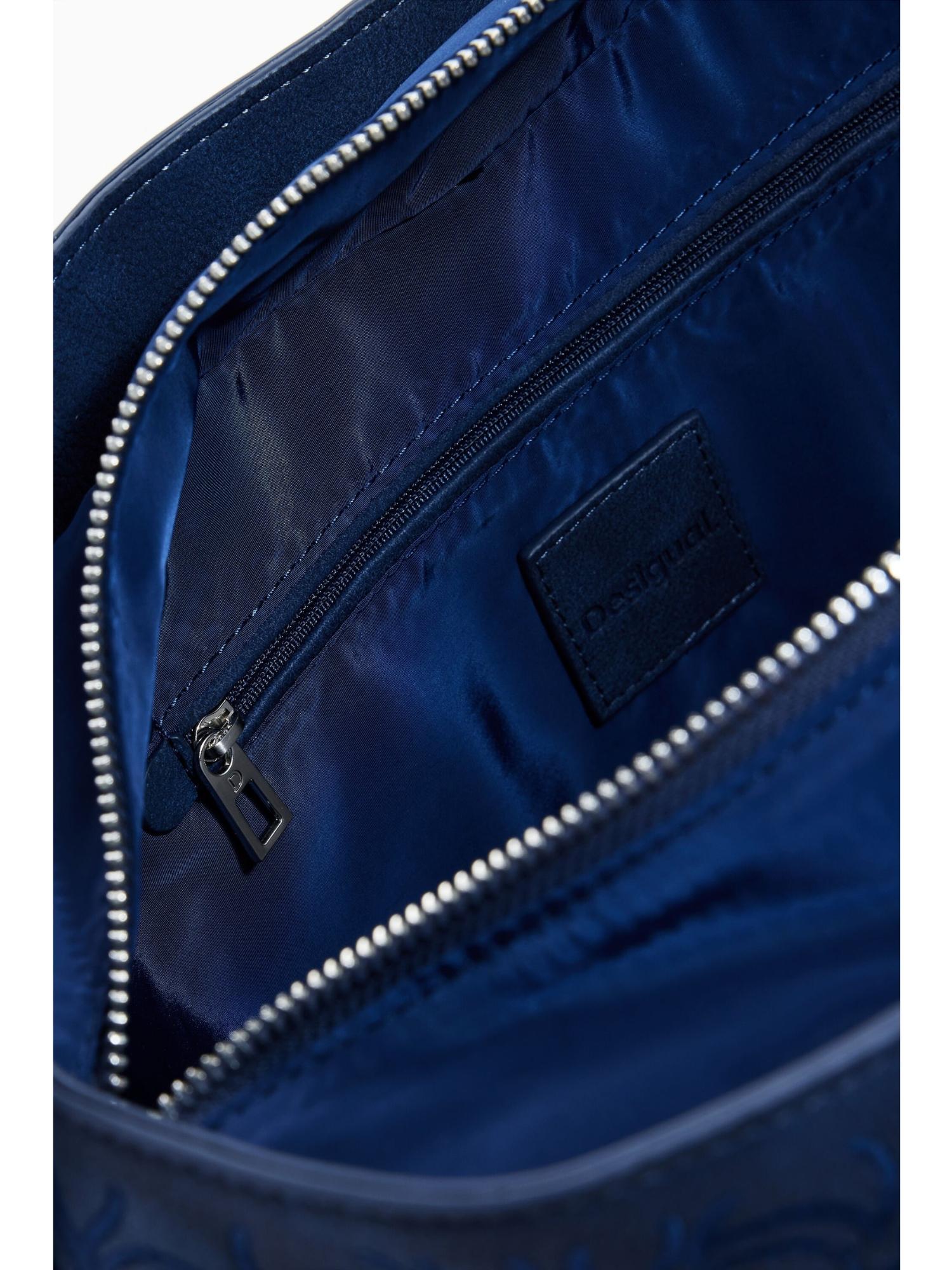 Desigual Borsa a spalla media con rilievo mandala Donna Blu 25WAXPBB 5031 DESIGUAL