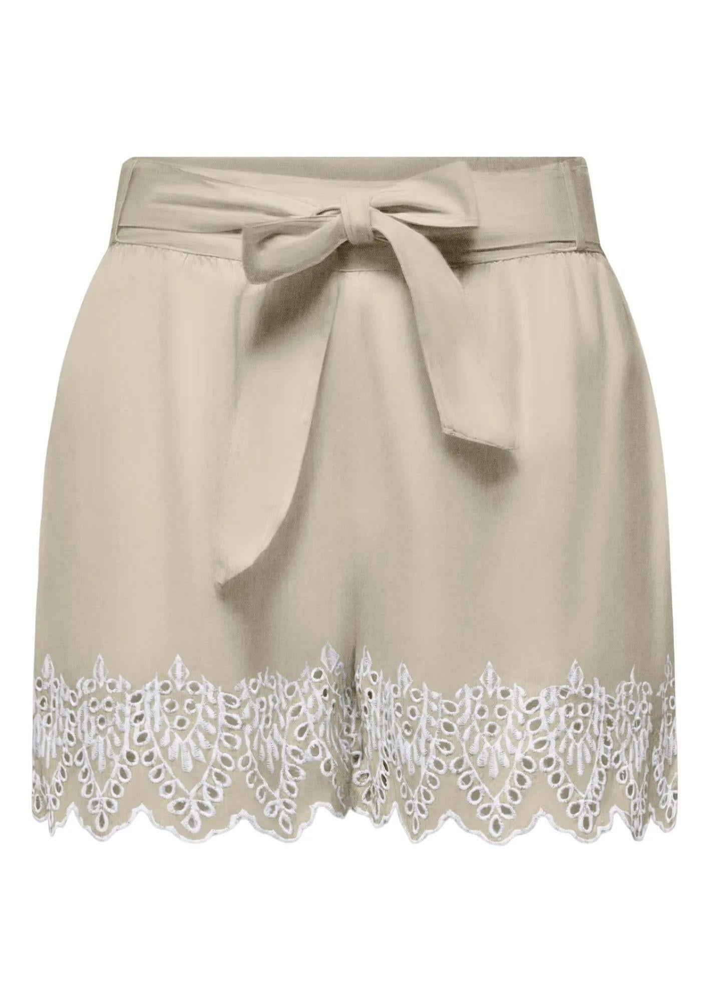 Only Shorts Donna Tulum Grigio Oliva 15368893 Olive Gray BRIGHT WHITE EMB ONLY