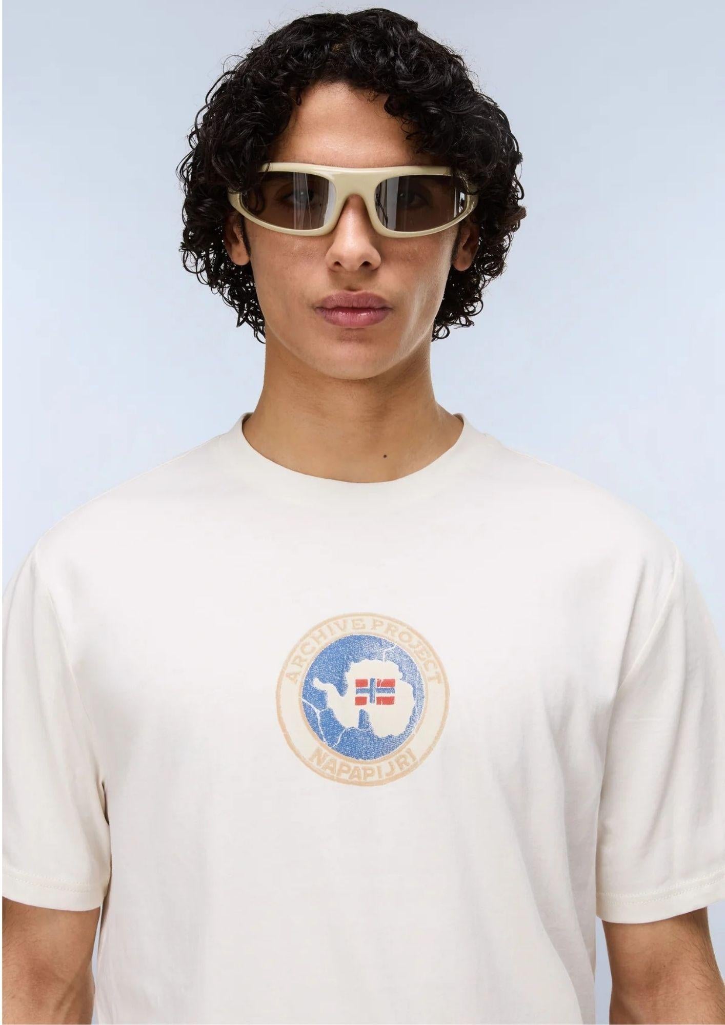Napapijri T-Shirt Uomo Phos Bianca NP0A4G5A N1A NAPAPIJRI