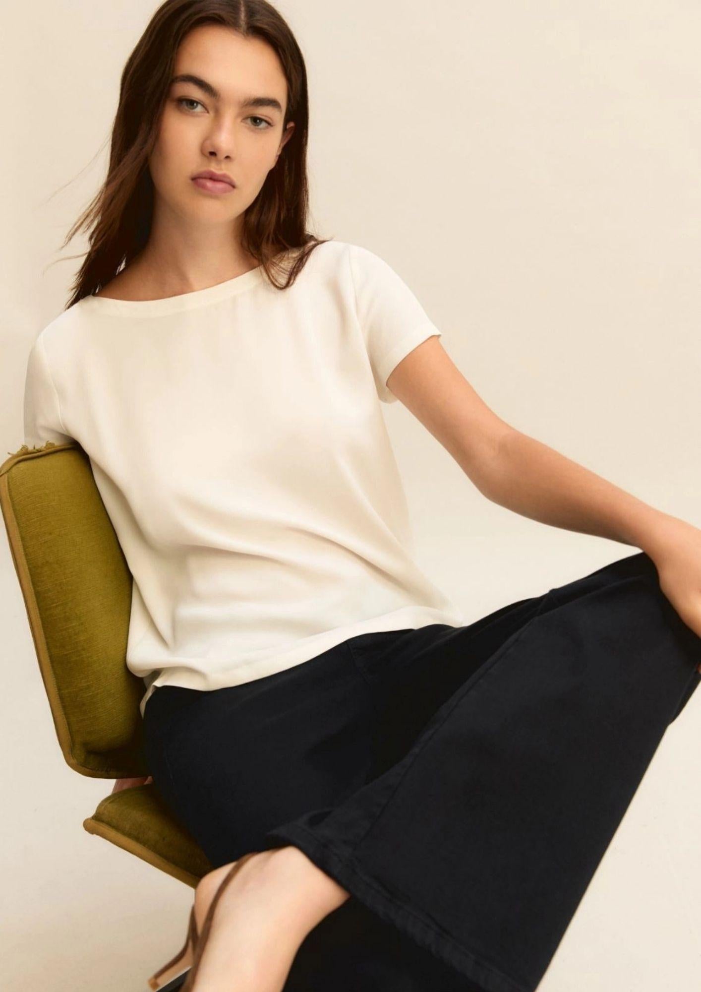 Emme Marella Camicia Donna Emmcartone Bianco Lana 2615111021200 001 EMME MARELLA