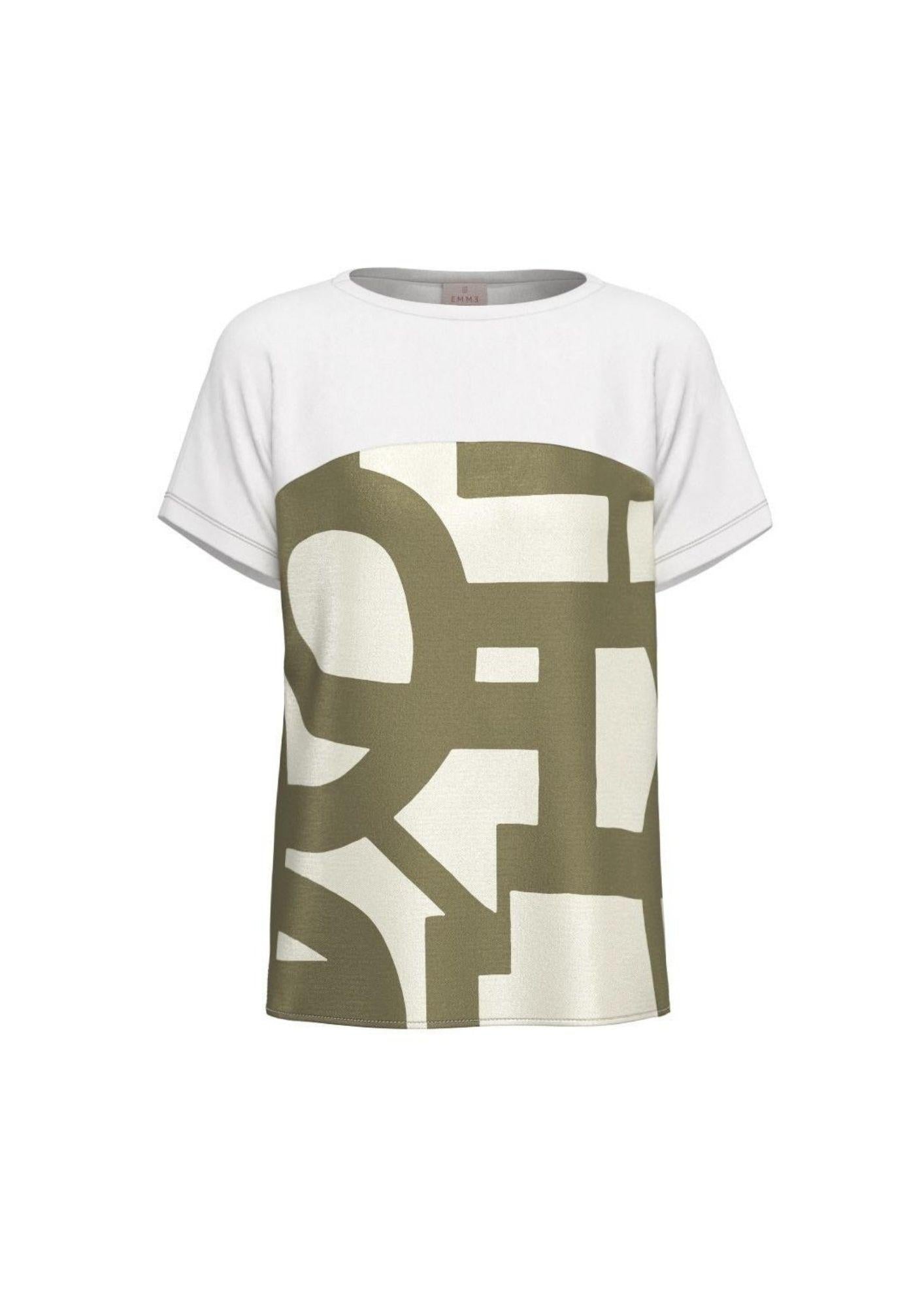 Emme Marella Maglia Donna Emmlampada Bianca Verde 2615111102200 007 EMME MARELLA