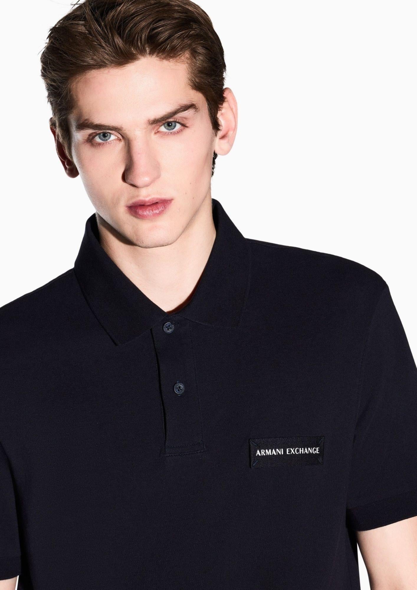 Armani Exchange Polo Uomo Blu Navy XM002390 AF13026 UB101 ARMANI EXCHANGE