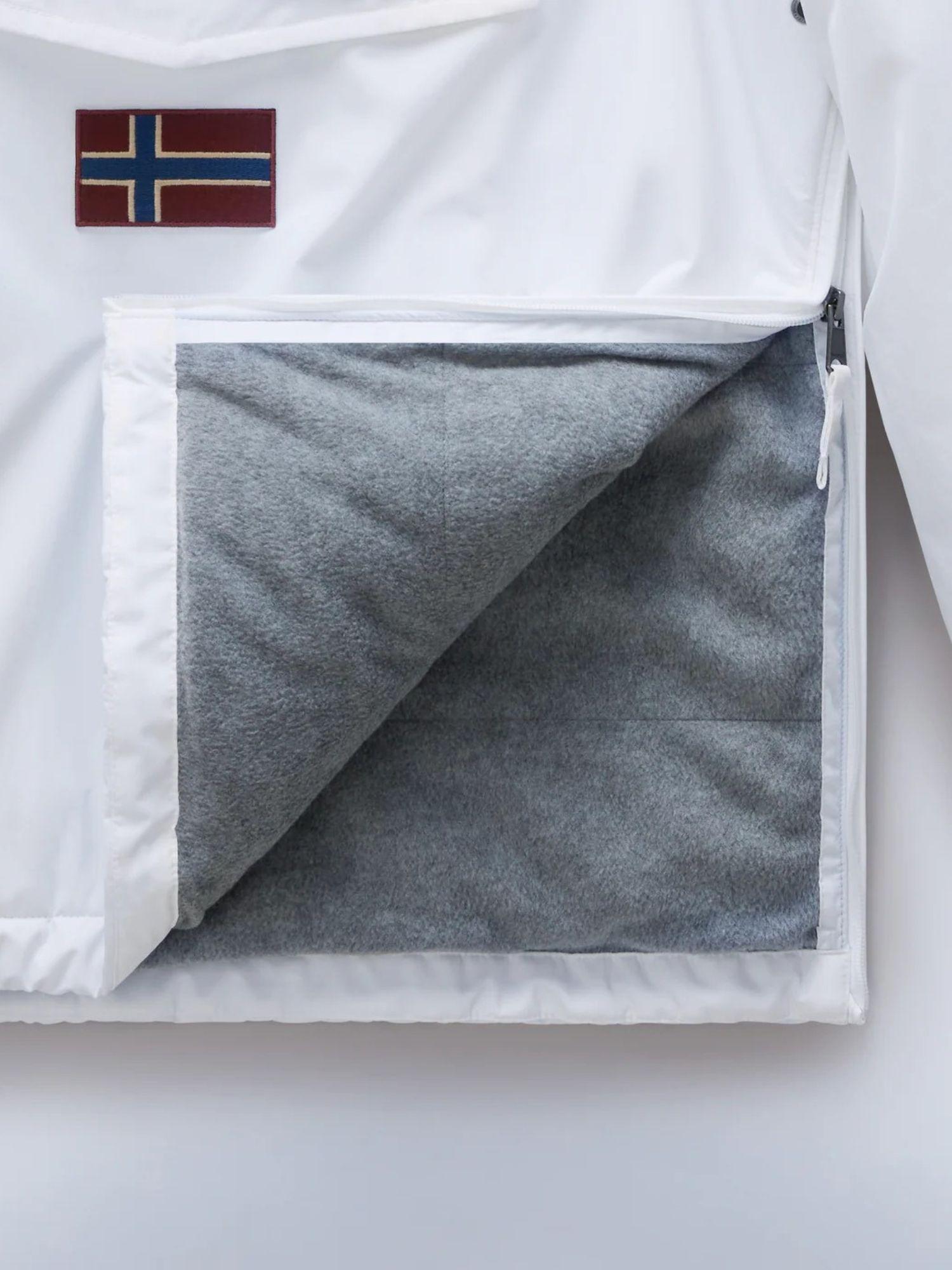 Napapijri Giacca Anorak Invernale Uomo Rainforest Grigio Chiaro NP0A4GMC 002 NAPAPIJRI