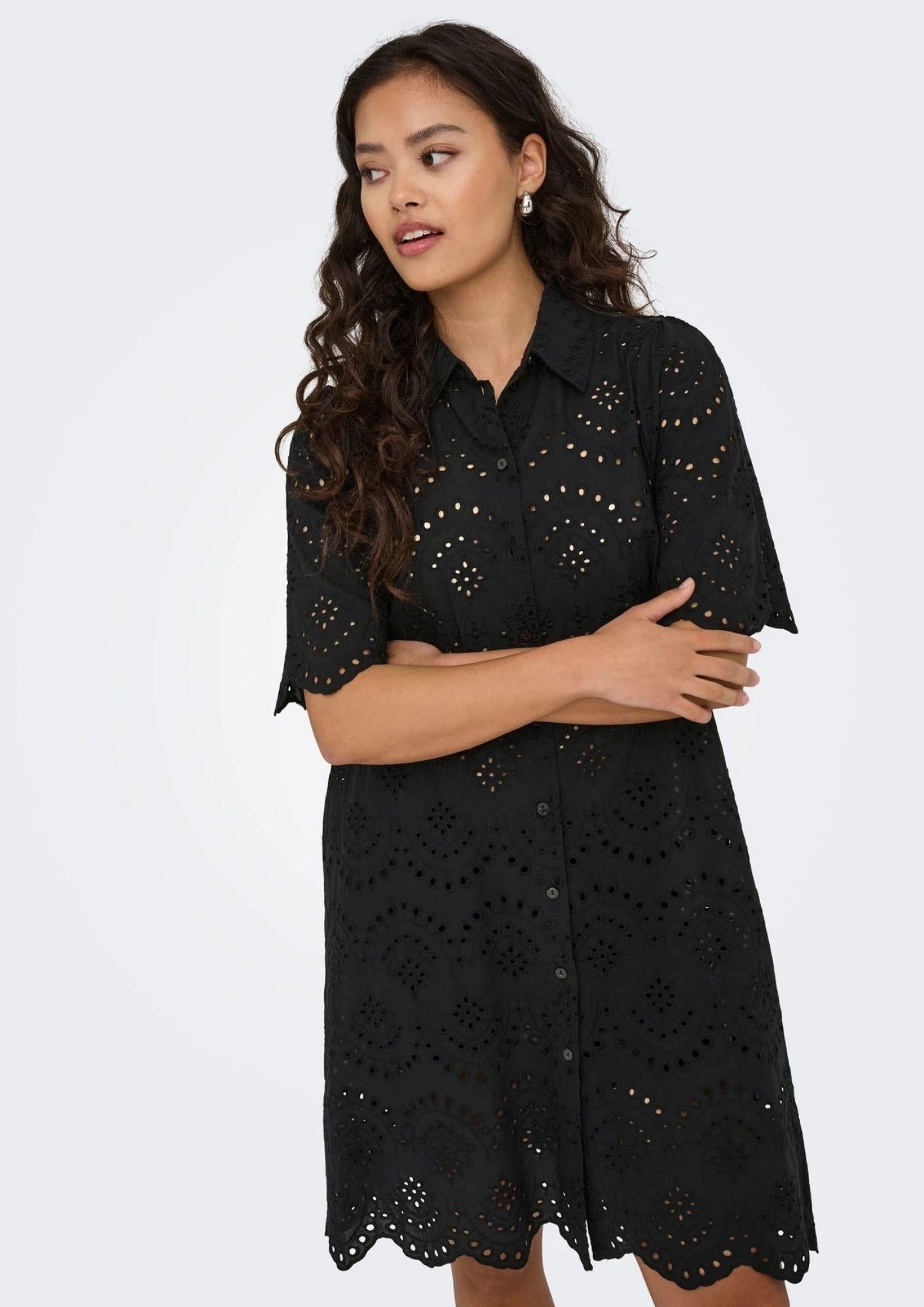 Only Abito Donna Valais Nero 15357653 Black ONLY