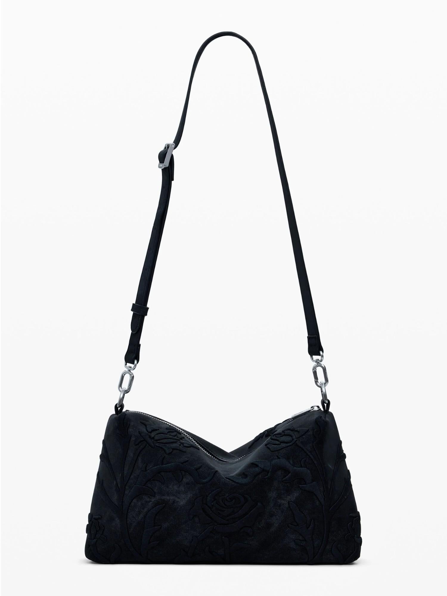 Desigual Borsa media con incisioni 3D Donna Nero 25WAXP41 2000 DESIGUAL