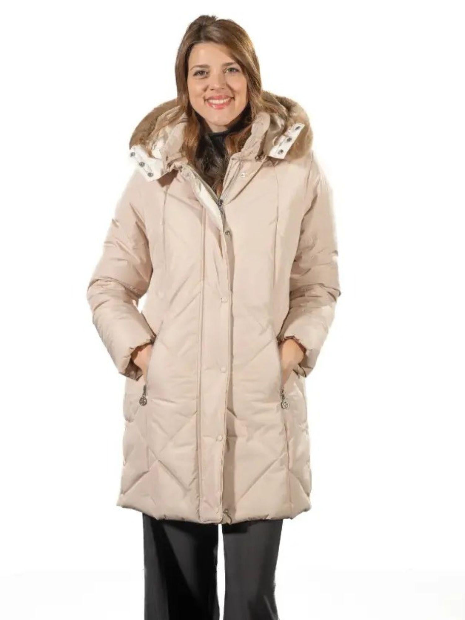 Satinette Giacca Invernale Donna Beige 003 AGATA 22 SATINETTE