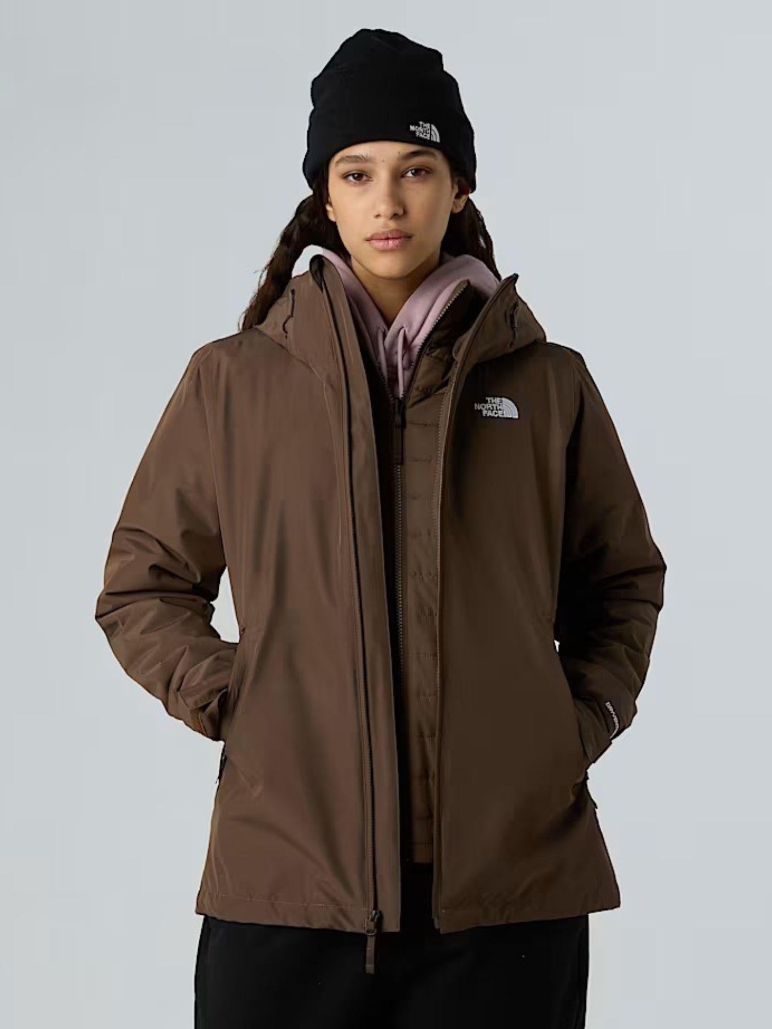 The North Face Giacca Donna 3 in 1 con cappuccio Carto Mono Triclimate Smokey Brown NF0A8D3D 1OI THE NORTH FACE