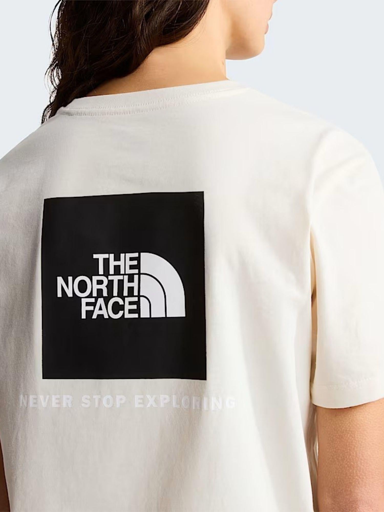 The North Face T-Shirt Donna White Dune Evolution NSE Box Relaxed NF0A8B6W QLI THE NORTH FACE