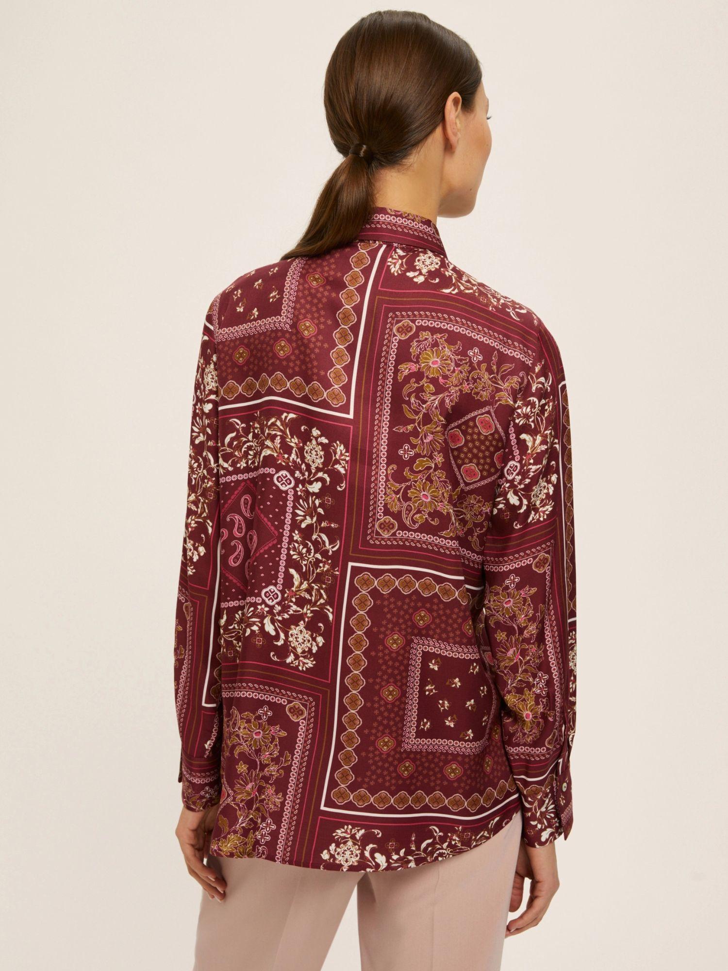 Emme Marella Camicia in twill di viscosa stampata Brunico Donna Bordeaux 2525116034200 003 EMME MARELLA