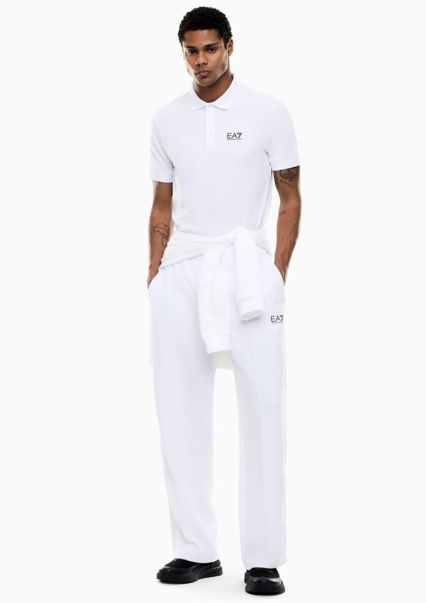 EA7 Emporio Armani Polo Uomo Bianca 8NPF14 PJVQZ 1100 EA7 EMPORIO ARMANI
