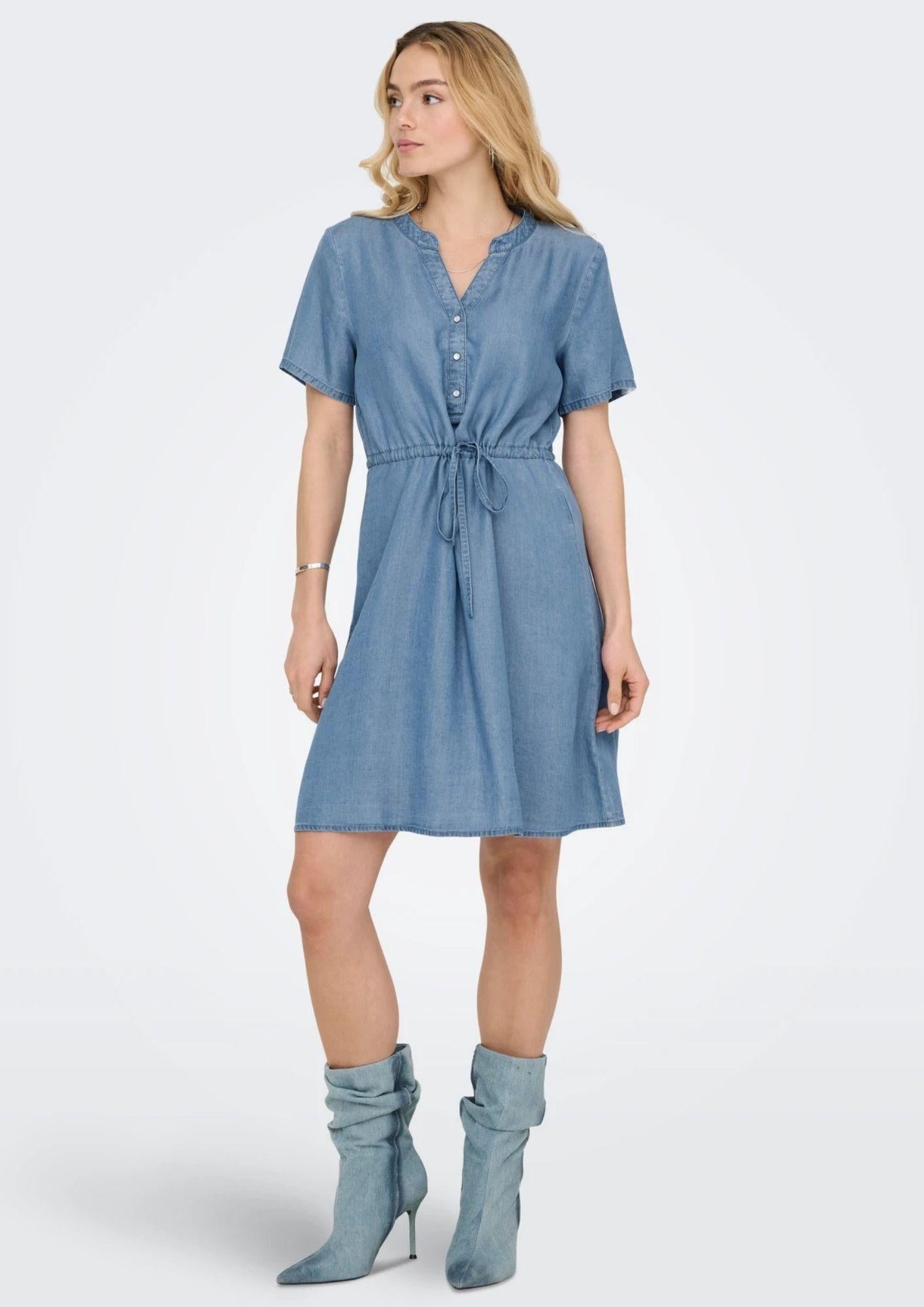 Jacqueline De Yong Vestito Donna Jasper Blu Denim Medio 15366472 Medium Blue Denim JACQUELINE DE YONG
