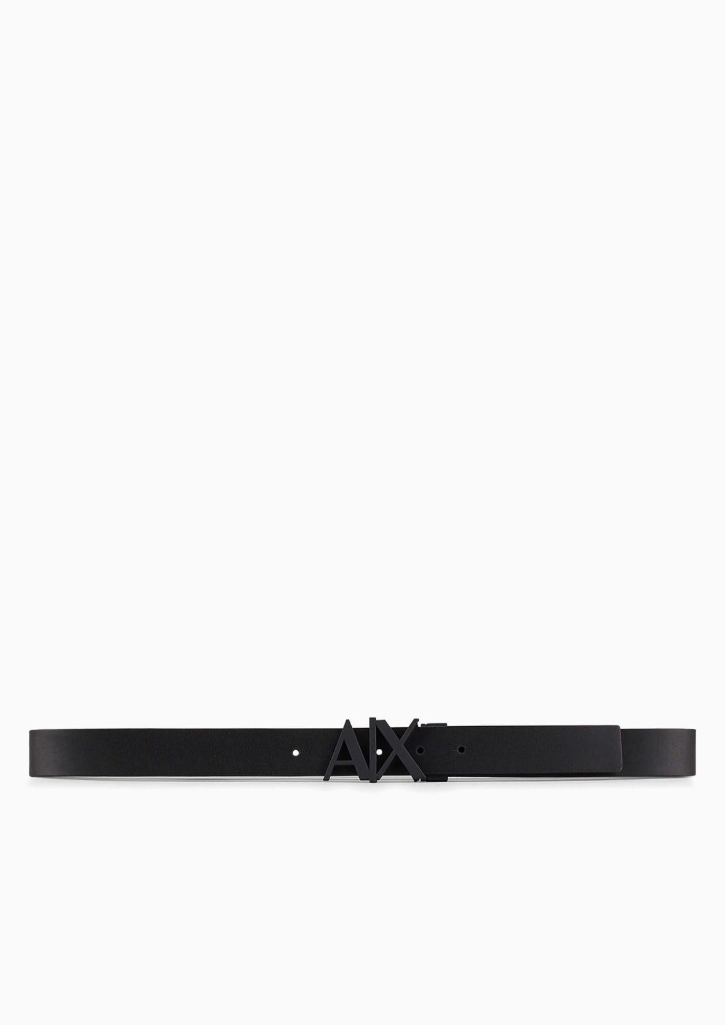 Armani Exchange Cintura Uomo Nera Logo Nero 951017 CC505 61120 ARMANI EXCHANGE