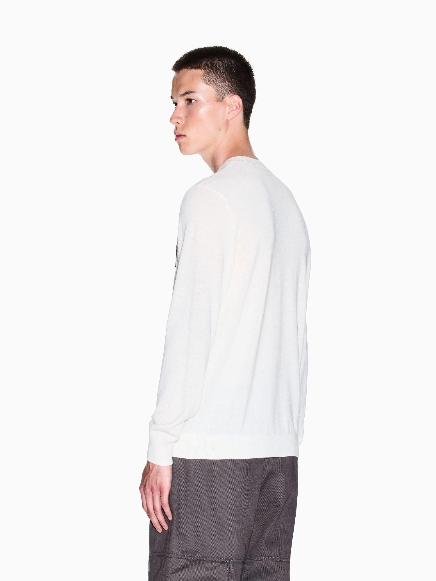 Armani Exchange Maglione girocollo con patch Uomo Bianco XM001329 AF11982 U0009 ARMANI EXCHANGE