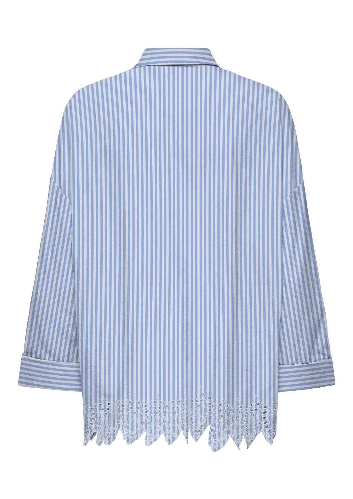 Only Camicia Donna Graces Bianca a Righe Azzurre 15343165 Serenity BRIGHT WHITE ONLY