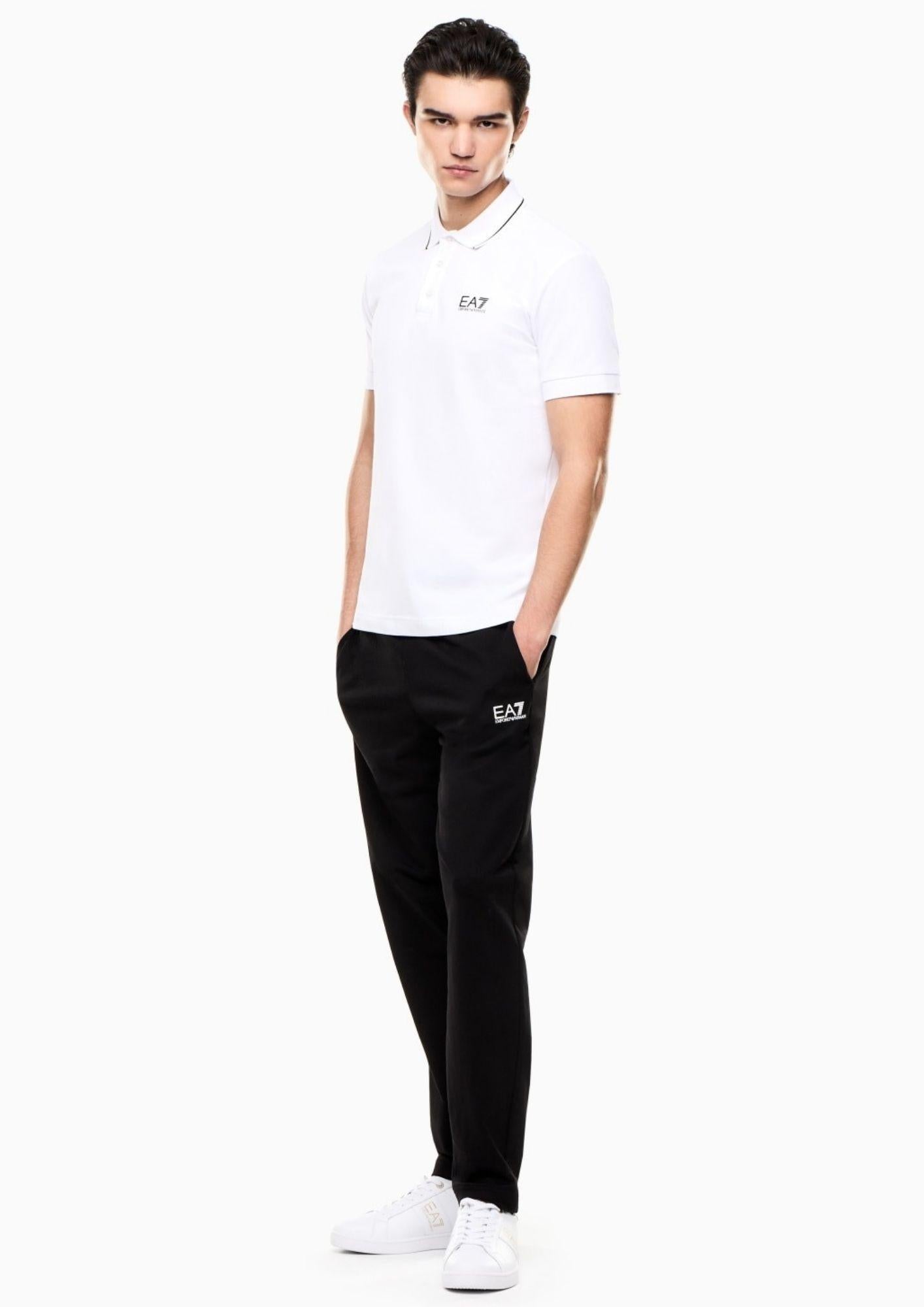 EA7 Emporio Armani Polo Uomo Bianca 8NPF16 PJVUZ 1100 EA7 EMPORIO ARMANI