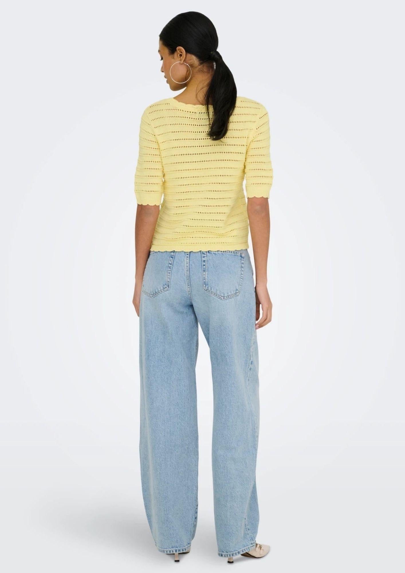 Jacqueline De Yong Cardigan Donna Tanja Giallo 15366211 Double Cream JACQUELINE DE YONG