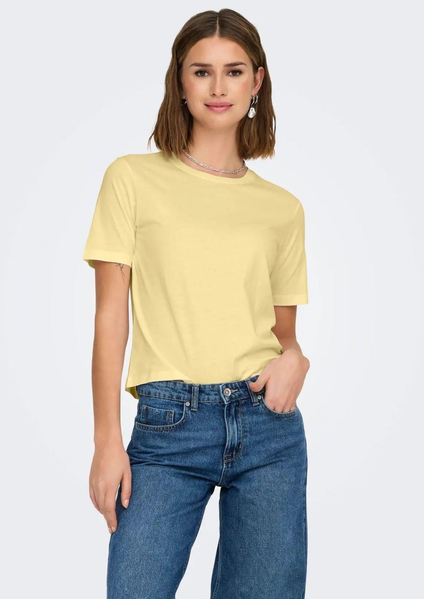 Jacqueline De Yong T-Shirt Donna Rex Vaniglia 15344612 French Vanilla JACQUELINE DE YONG