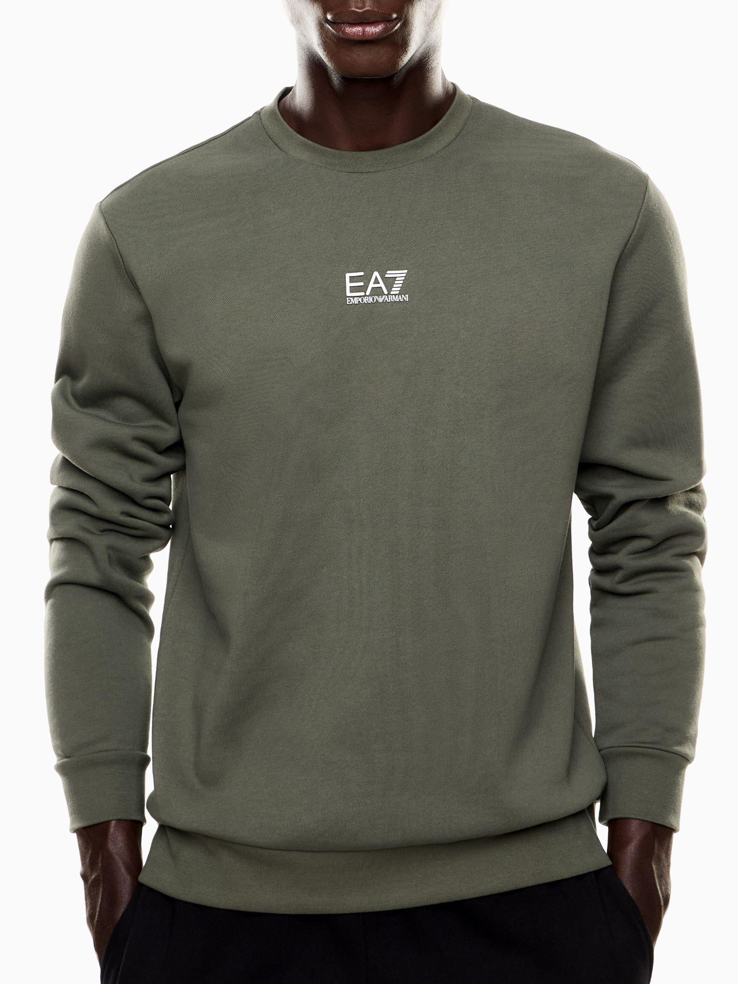 EA7 Emporio Armani Tuta Uomo Core Identity In Misto Cotone Verde Beetle Nero 8NPV66 PJVTZ M7059 EA7 EMPORIO ARMANI