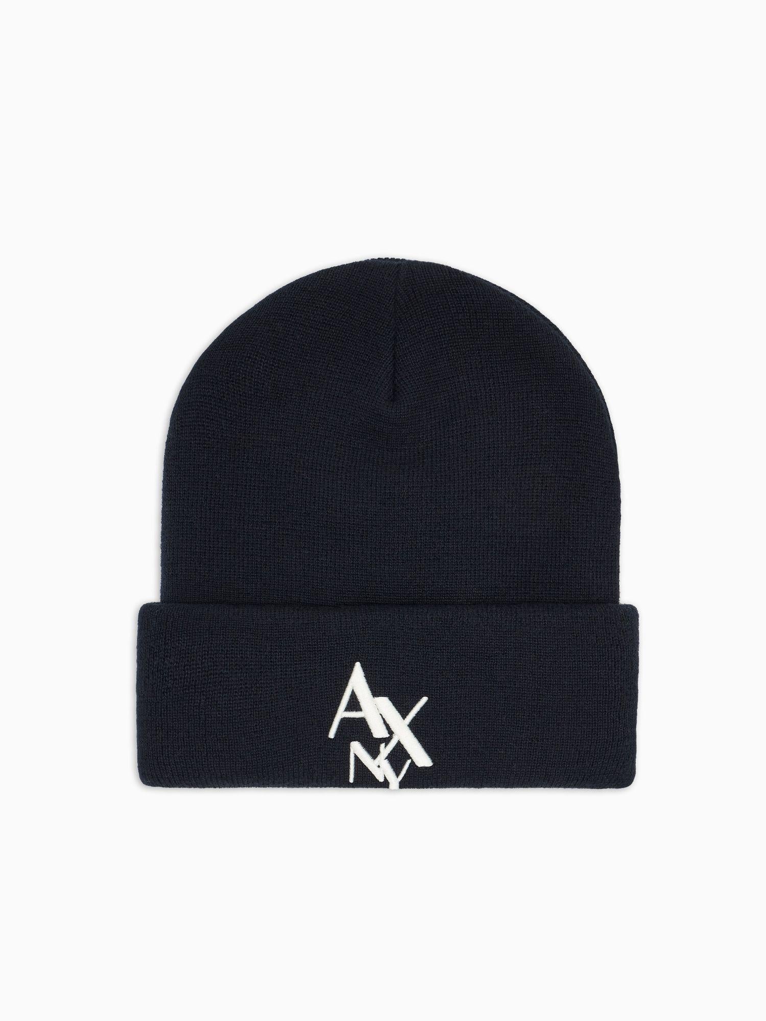 Armani Exchange Cappello beanie con logo NY ASV Uomo Blu navy XM001531 AF16950 UB101 ARMANI EXCHANGE
