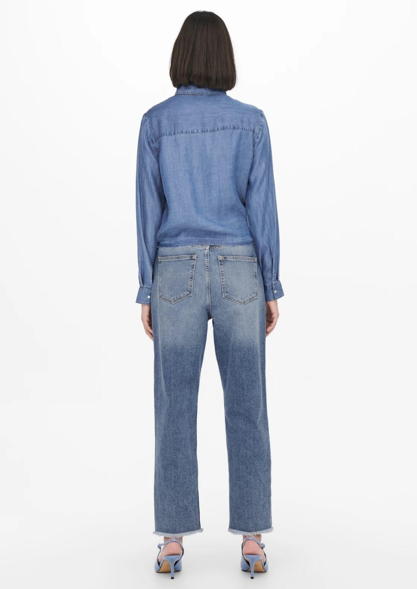 Jacqueline De Yong Camicia Donna Jasper Blu Medio Denim 15252957 Medium Blue Denim JACQUELINE DE YONG
