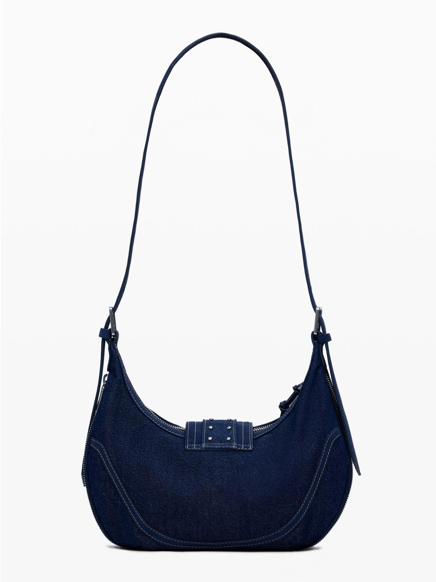 Desigual Borsa di jeans con fibbie media Donna Blu 25WAXD24 5008 DESIGUAL