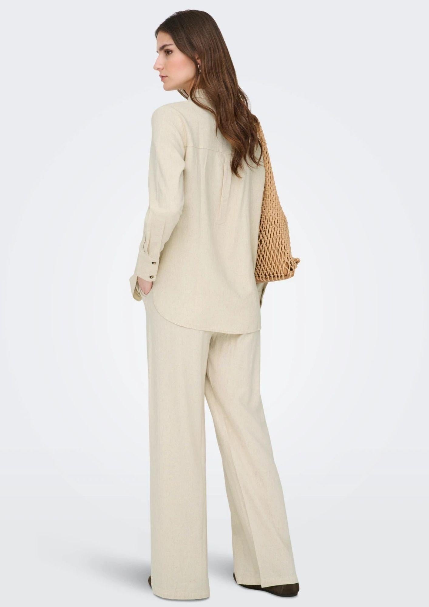 Jacqueline De Yong Camicia Donna Say Grigio Avena 15318364 Oatmeal MELANGE JACQUELINE DE YONG