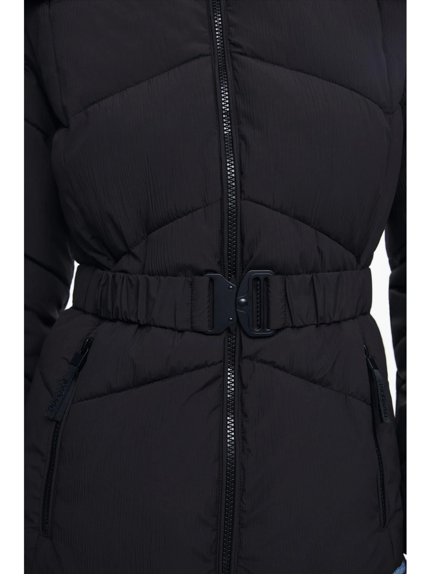 Desigual Giacca Imbottita con Cintura Donna Nera 25WWEW30 2000 DESIGUAL