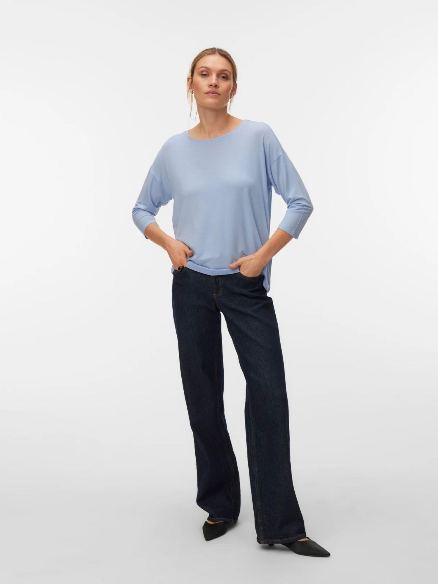 Vero Moda T-Shirt Donna Brunnera Blue Vmava 10334576 Brunnera Blue VERO MODA