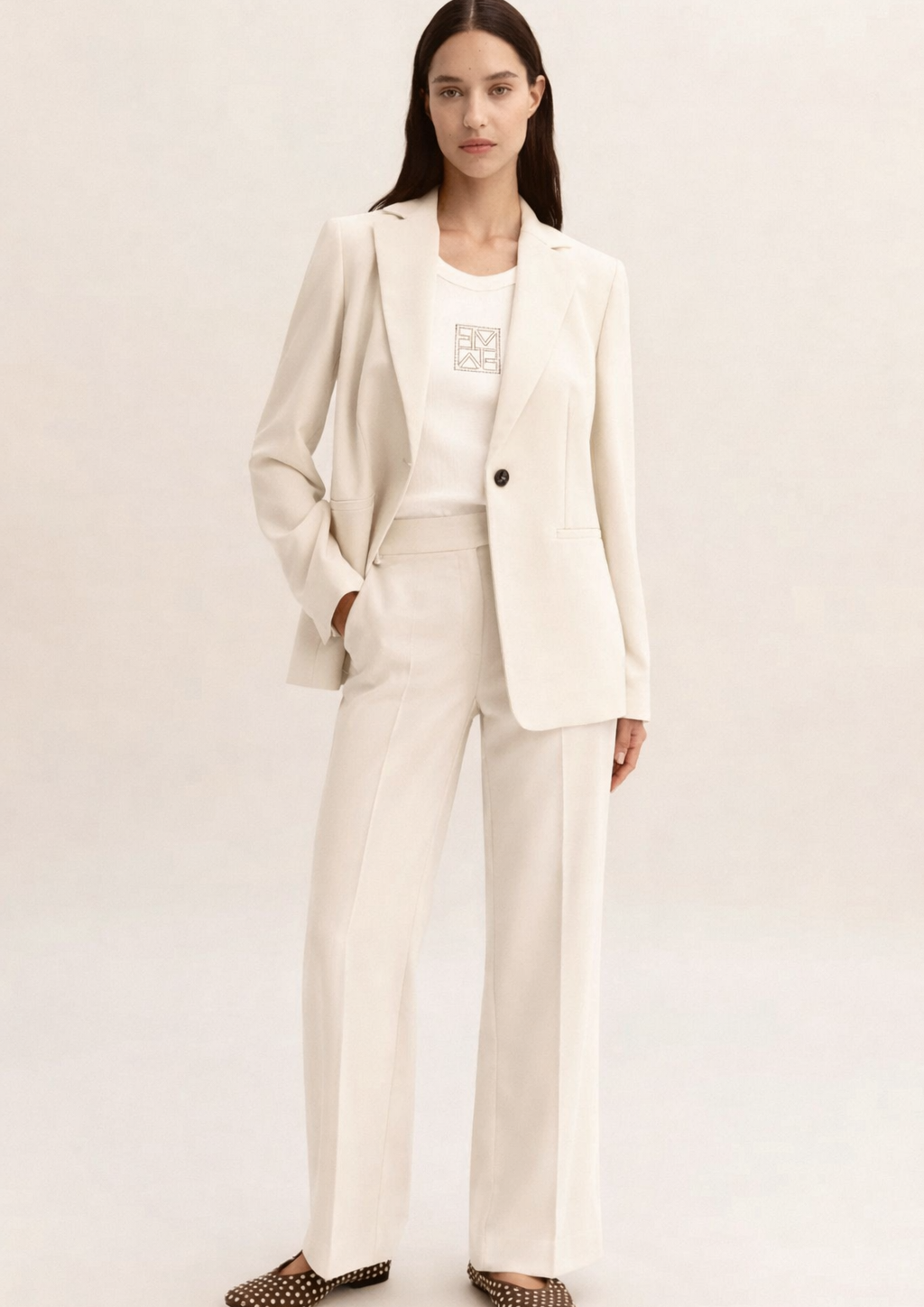 Emme Marella Completo Donna Emmromana Bianco Lana 2615091051200 001 EMME MARELLA