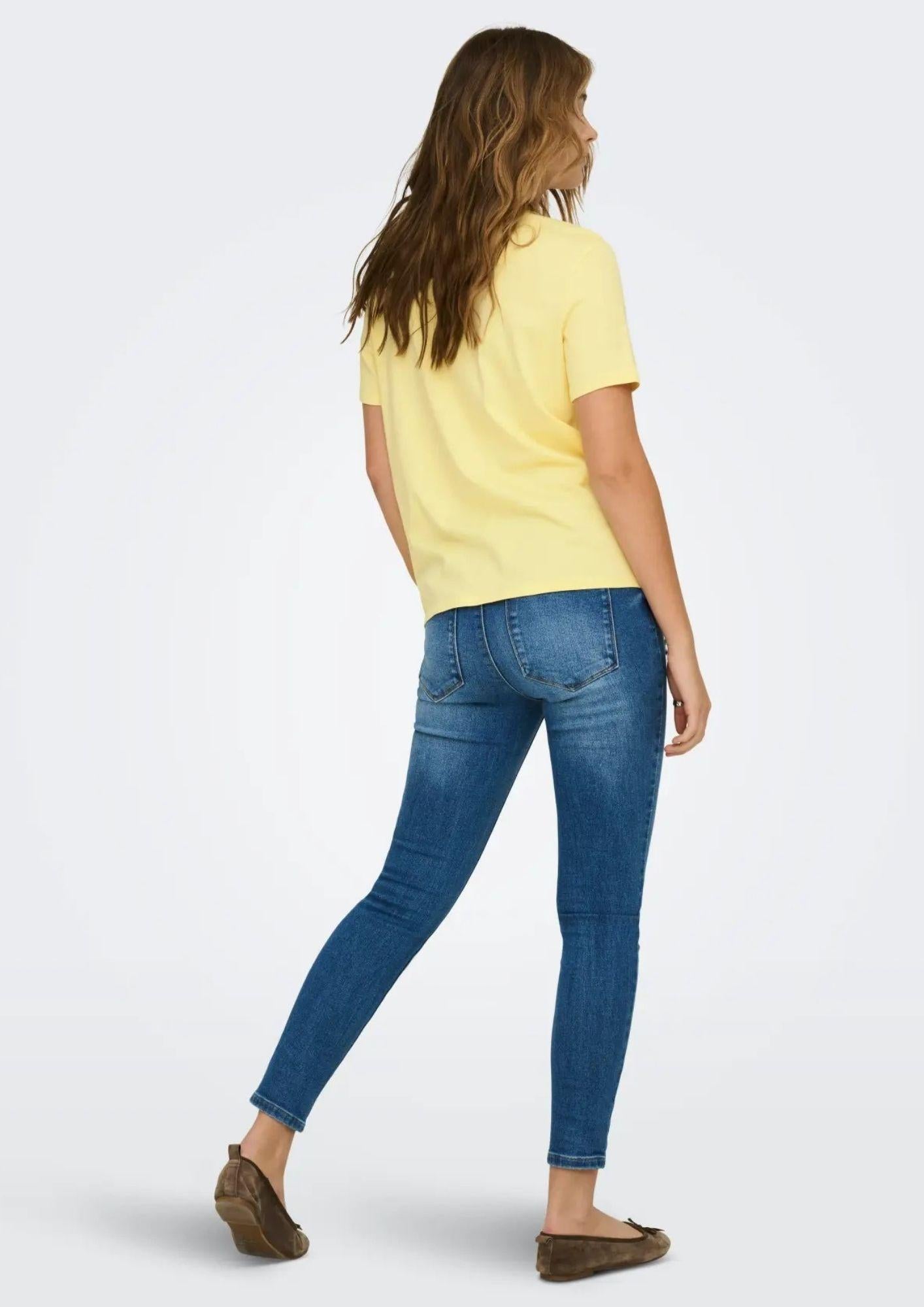 Only T-Shirt Donna Mira Gialla 15368637 Pale Banana ONLY