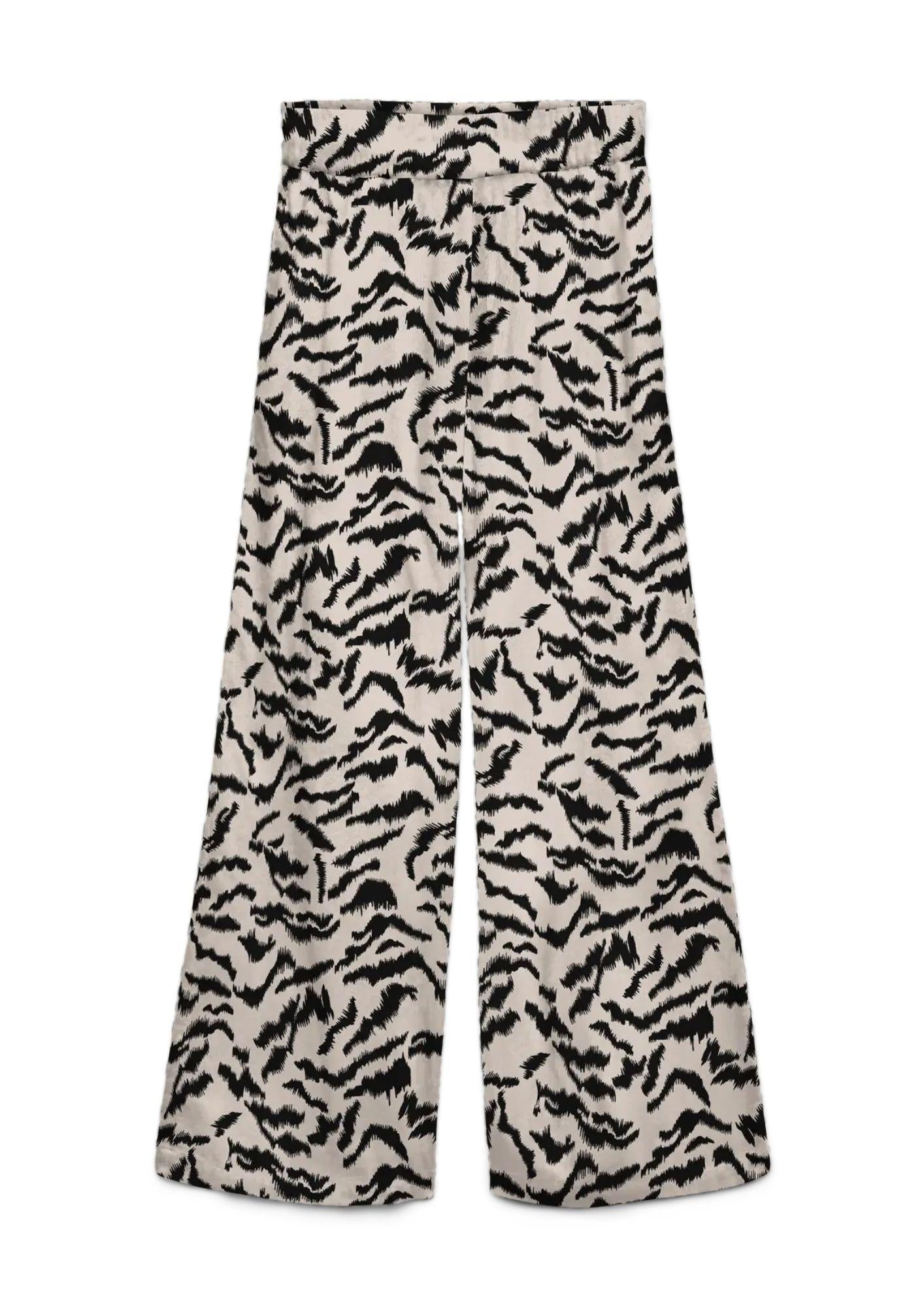 Vero Moda Pantalone Donna Menny Grigio Animalier 10282478 Birch Camille VERO MODA
