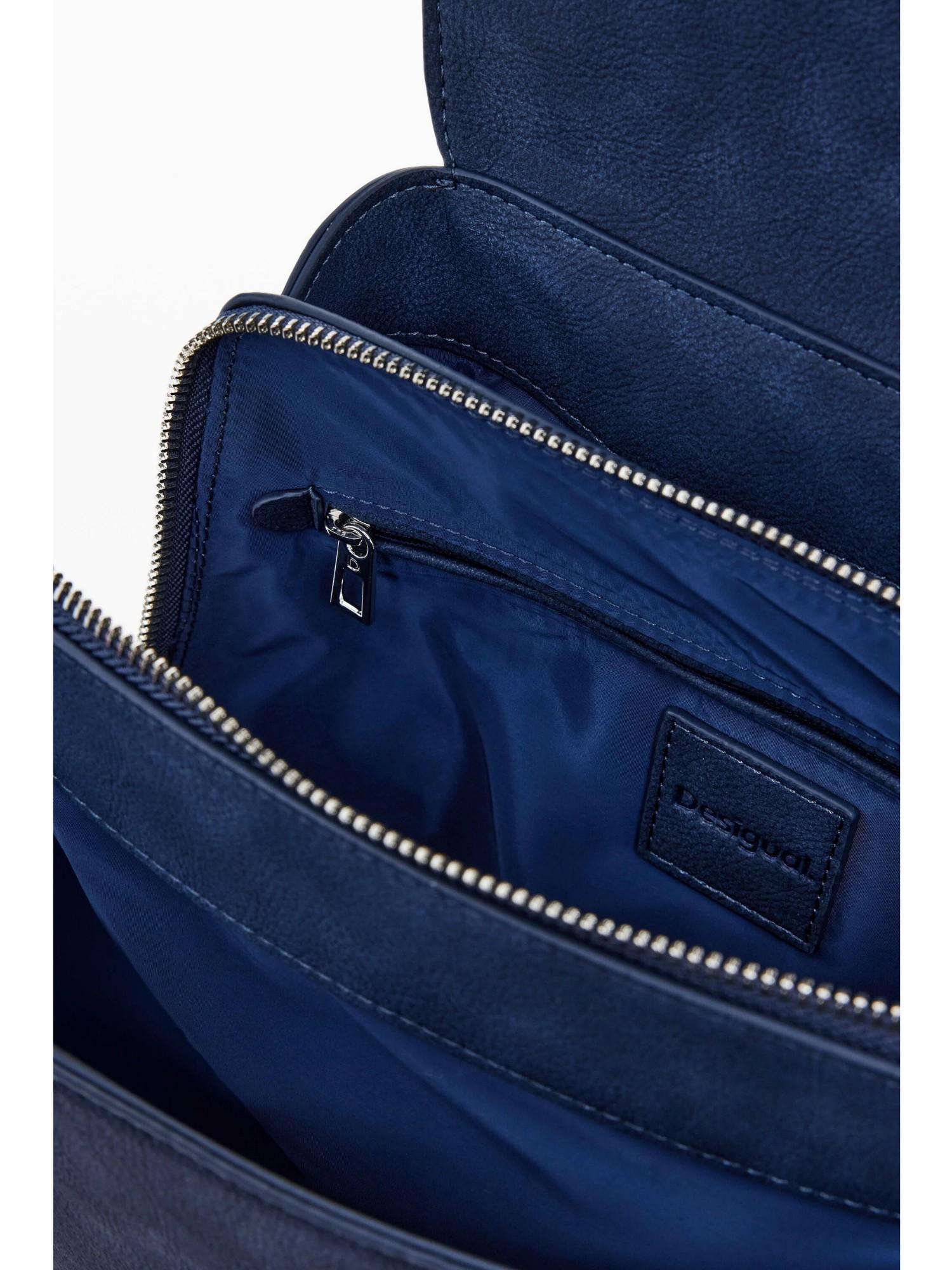 Desigual Zaino con patta piccola incisa Donna Blu 25WAKP34 5031 DESIGUAL